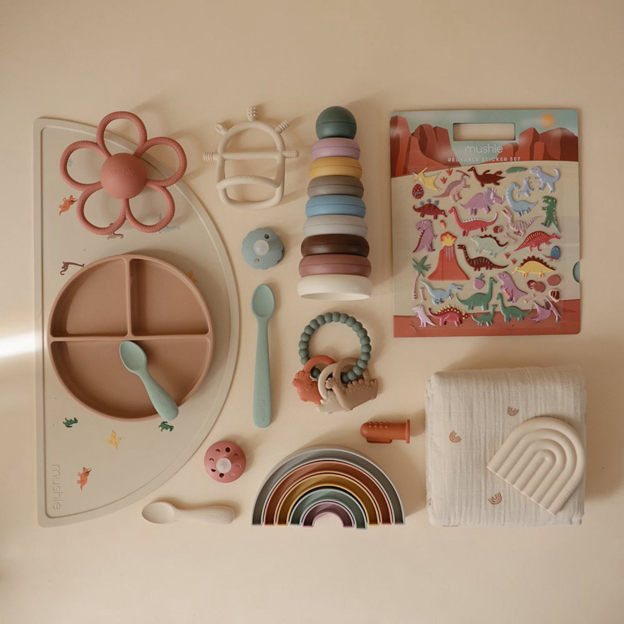 Mushie Dino Reusable Sticker Set