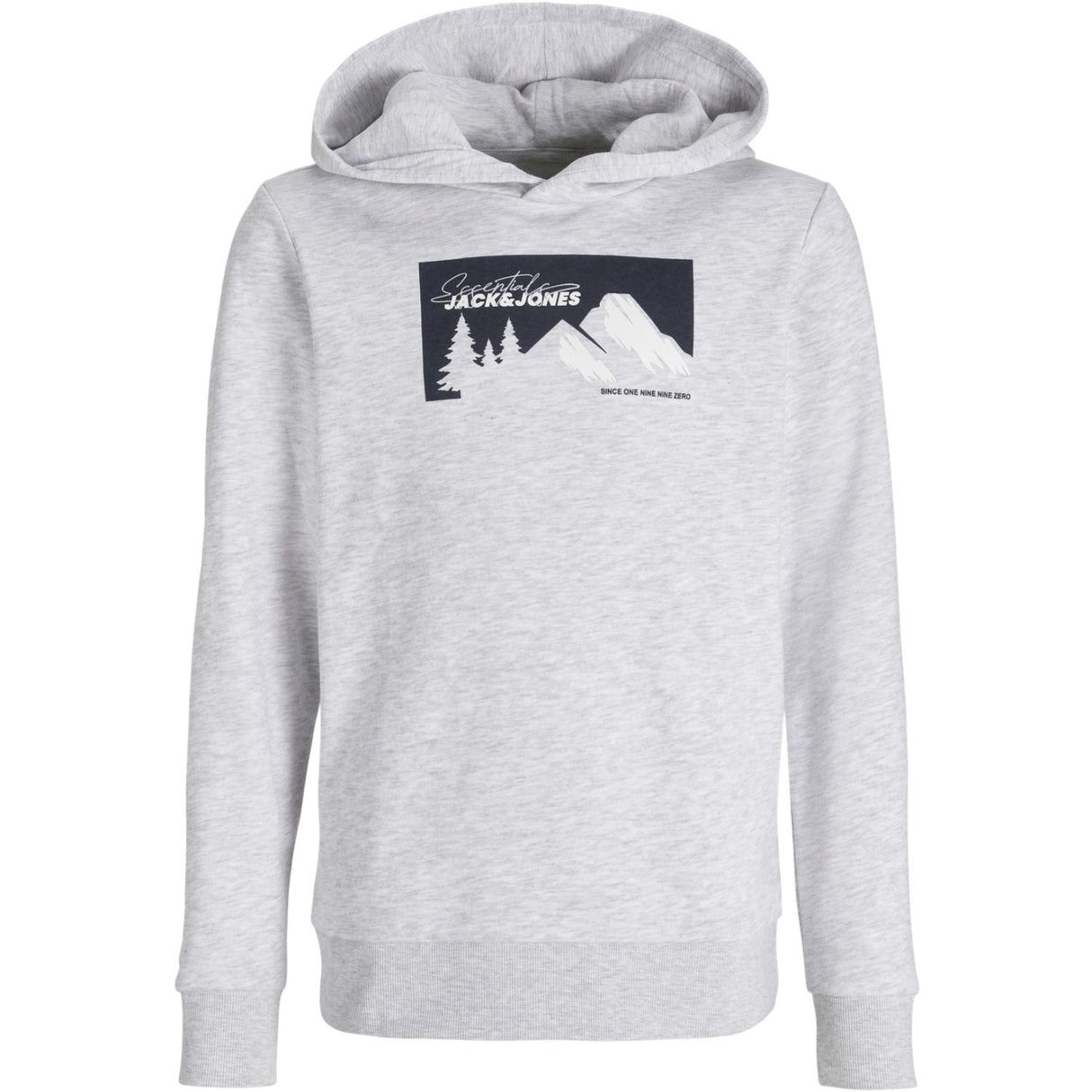 Jack & Jones Junior White Melange Jjsun Sweat Hood Jnr