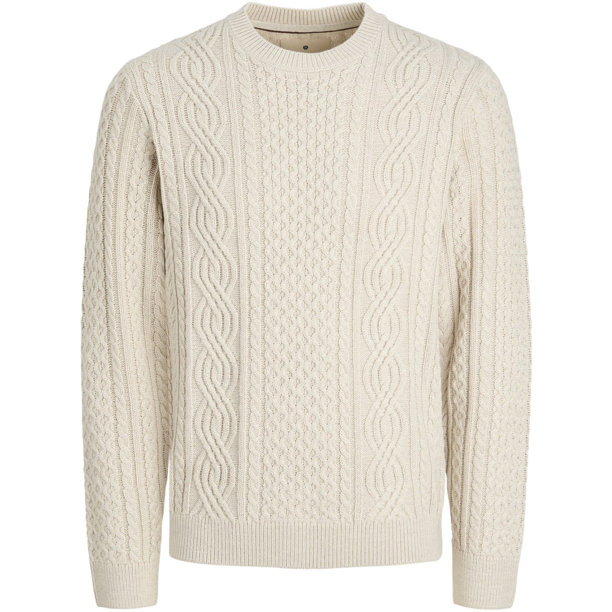 Jack & Jones Junior Silver Lining Melange Jprblusean Knit Cable Crew Neck Jnr