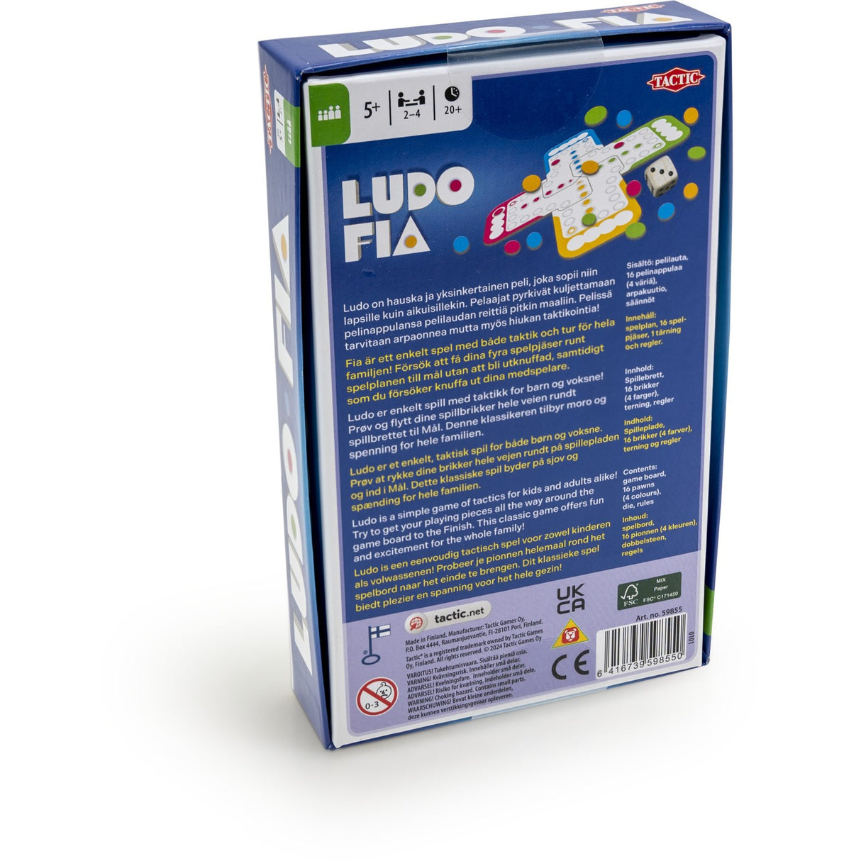 Tactic Games Ludo Fia - Rejse Spil