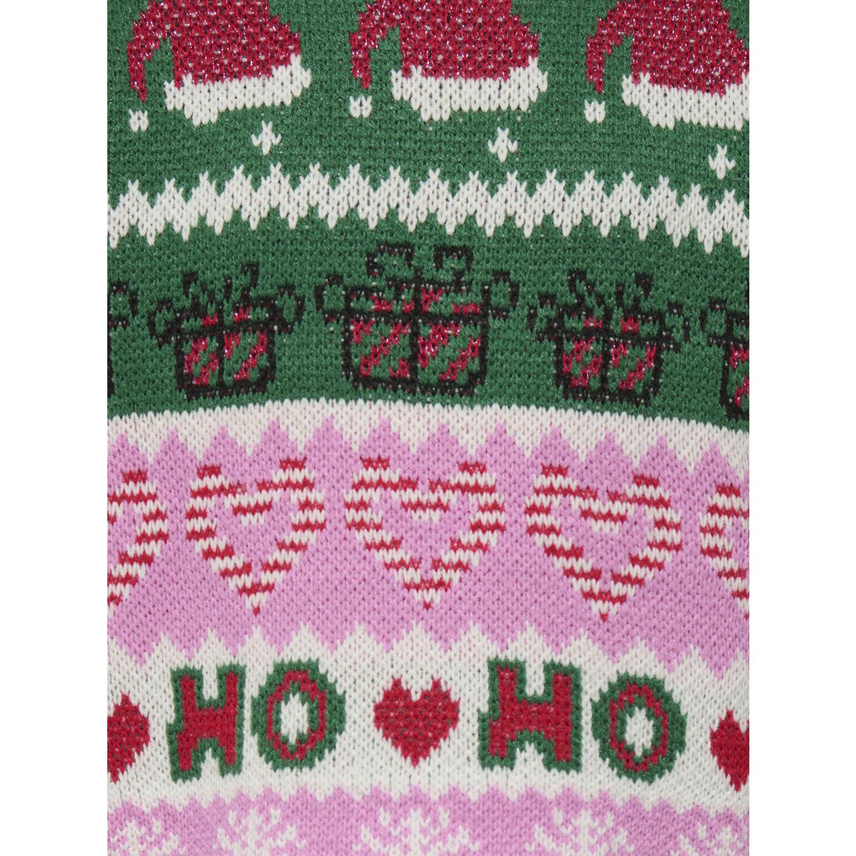 kids ONLY Fuchsia Pink W. Green Jacket/Cd/Salsa/Black Kmghoho X-Mas Ls Pullover Knt