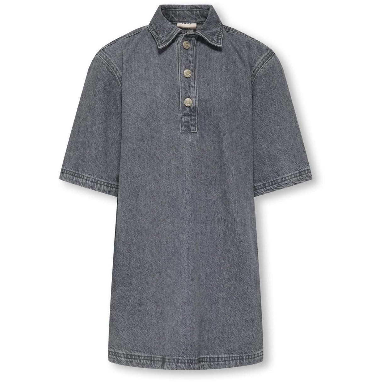 kids ONLY Grey Denim Koggry S/S Dress Dnm Azg