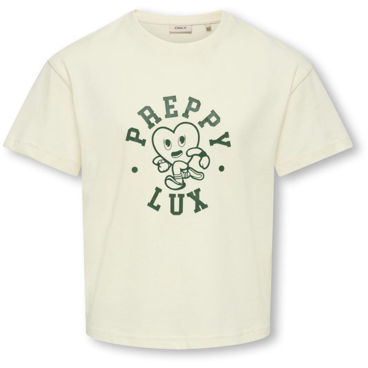 kids ONLY Cloud Dancer Preppy/Pineneedle Koggitta S/S Boxy Printed Top Jrs