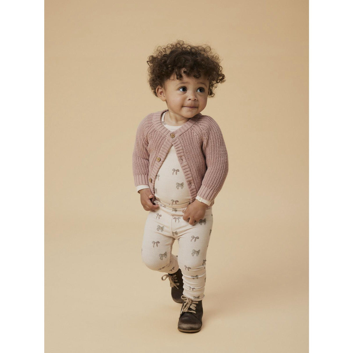 Lil'Atelier Misty Rose Nbnemlen Ls Knit Card Lil Noos