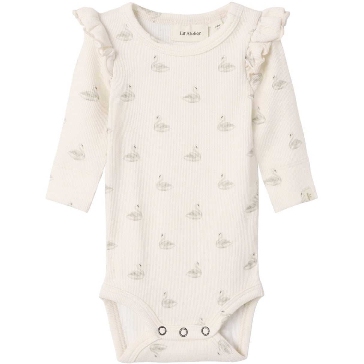 Lil'Atelier Pastel Parchment Swan Nbfgavo Eko Ls Slim Body Lil Noos