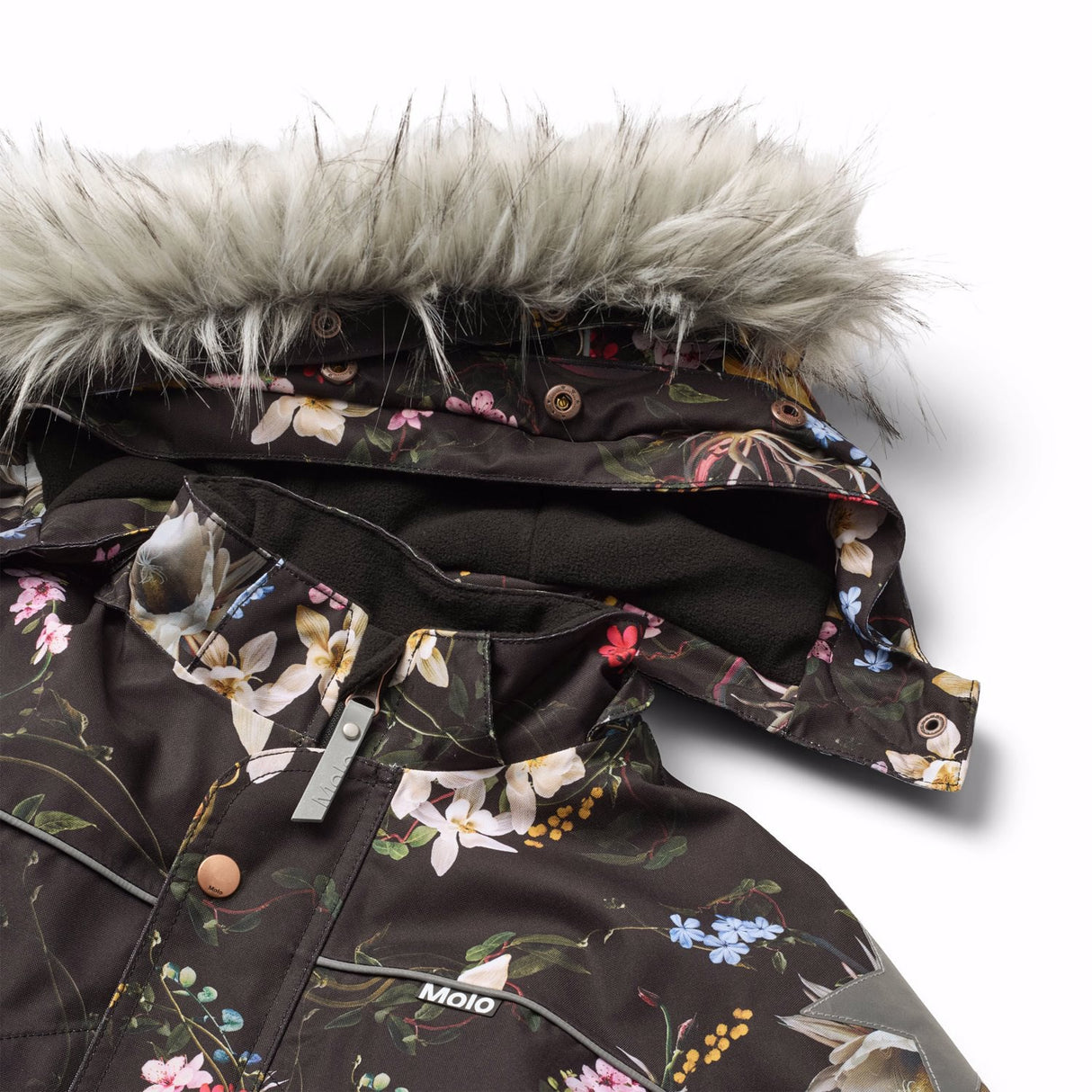 Molo Paisley Flowers Polaris Fur Junior Snowsuit