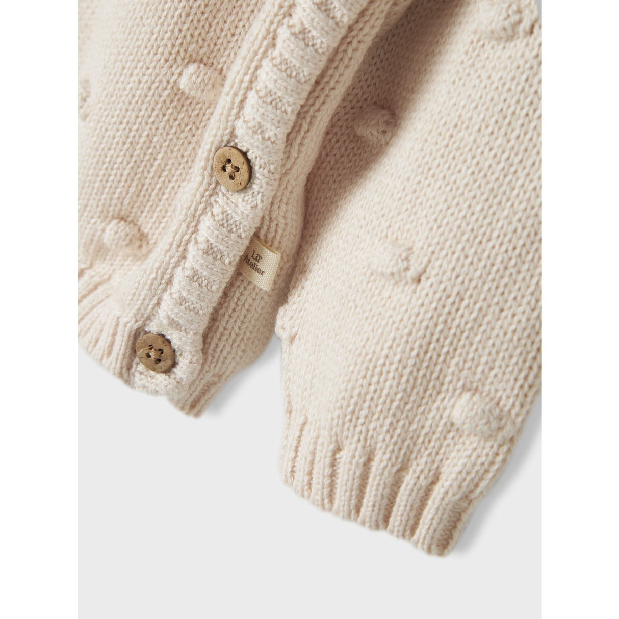 Lil'Atelier Pastel Parchment Nbfgable Ls Wrap Knit Lil