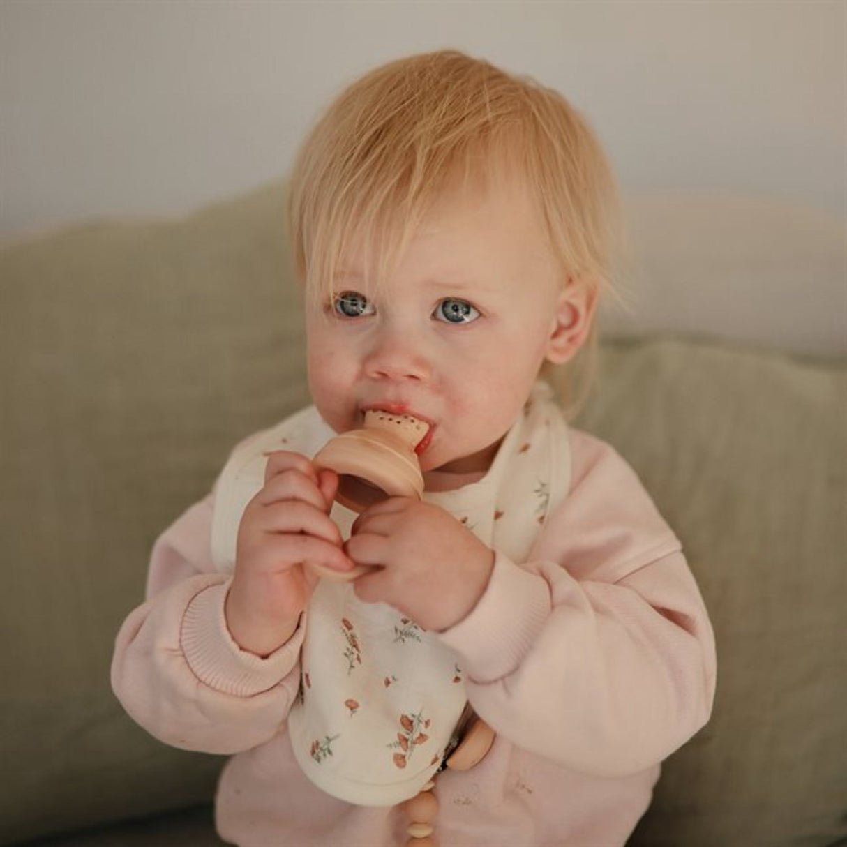 Mushie Blush Silicone Fresh Food Feeder 2-pack