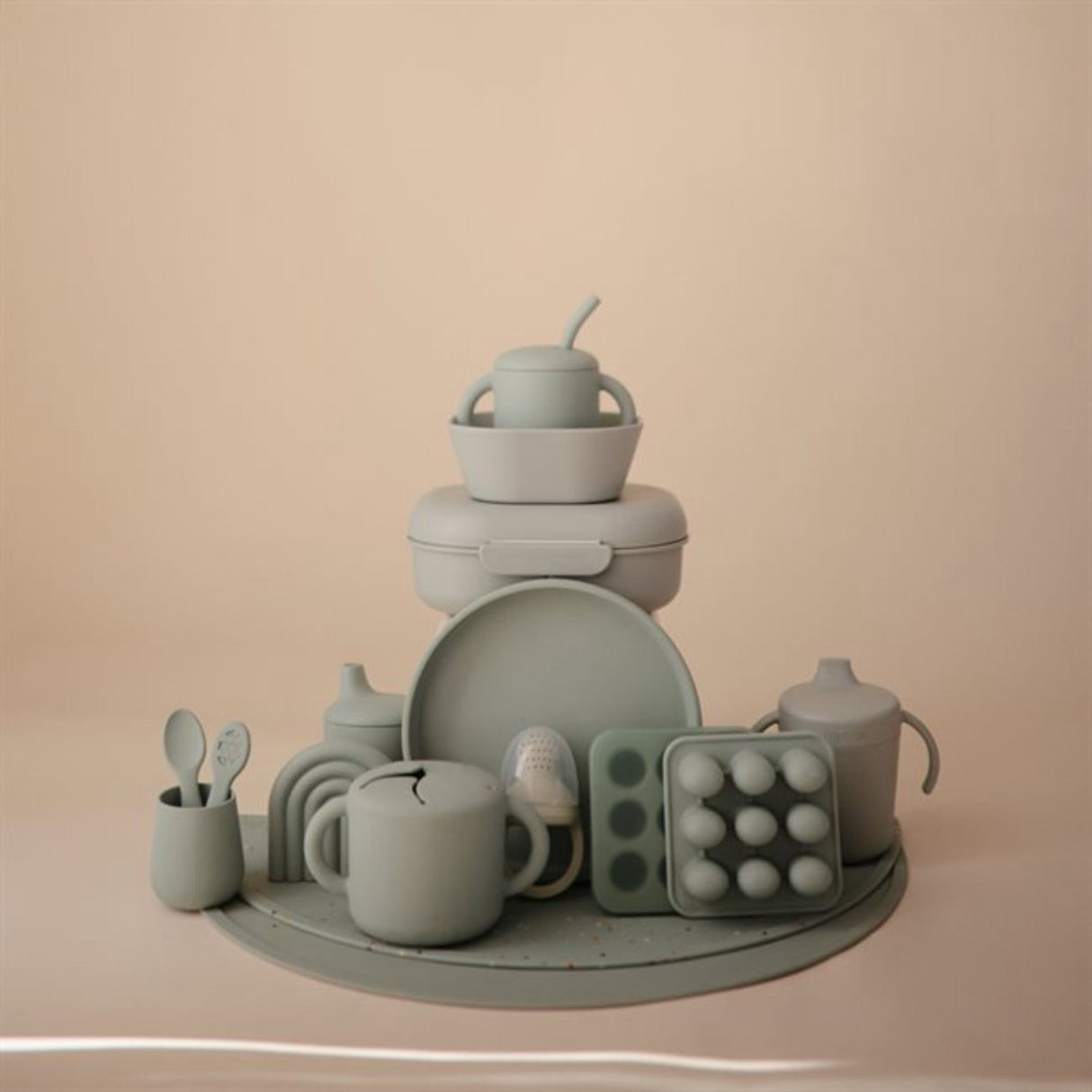 Mushie Cambridge Blue Fresh Food Feeder Freezer Tray