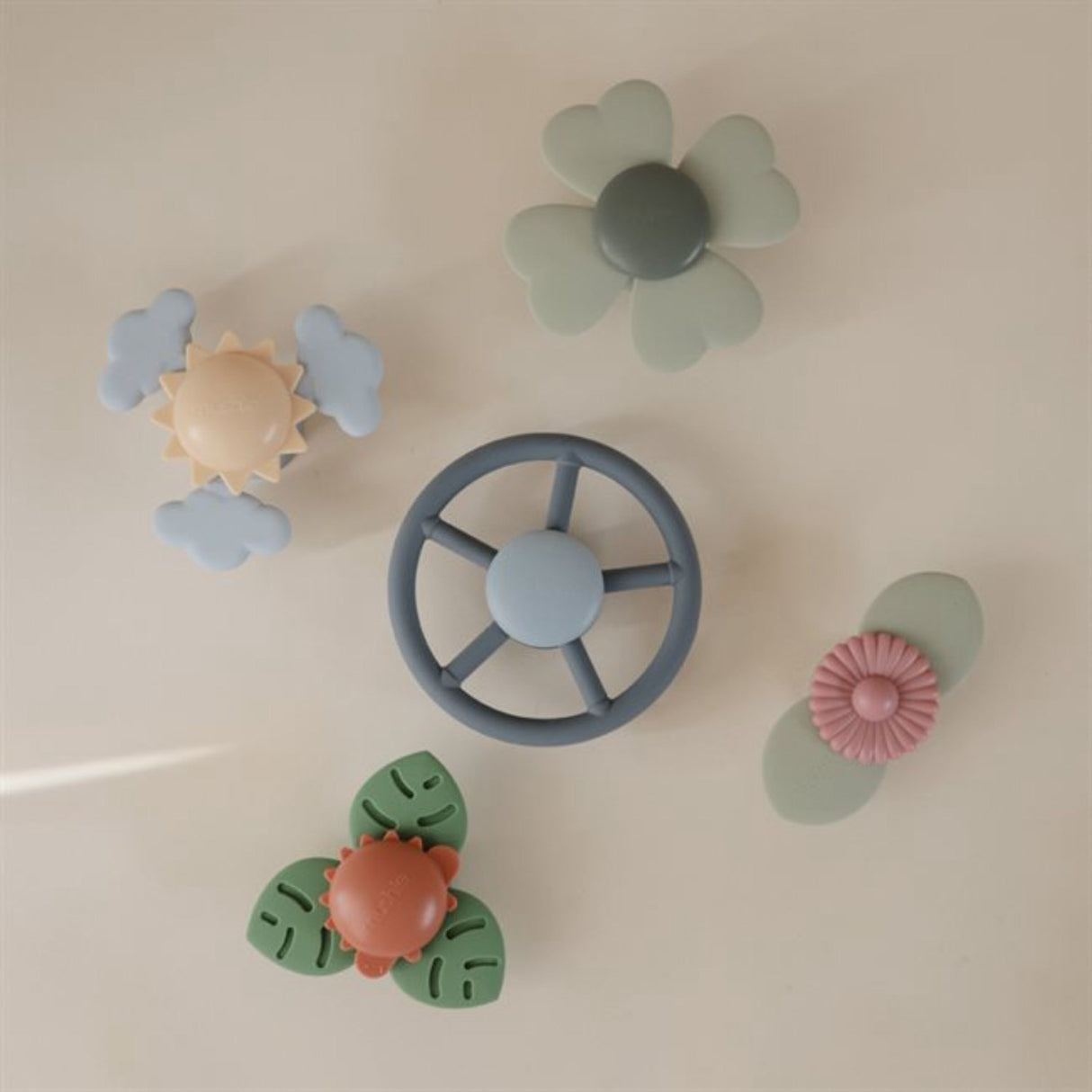 Mushie Wheel Suction Spinner Toy