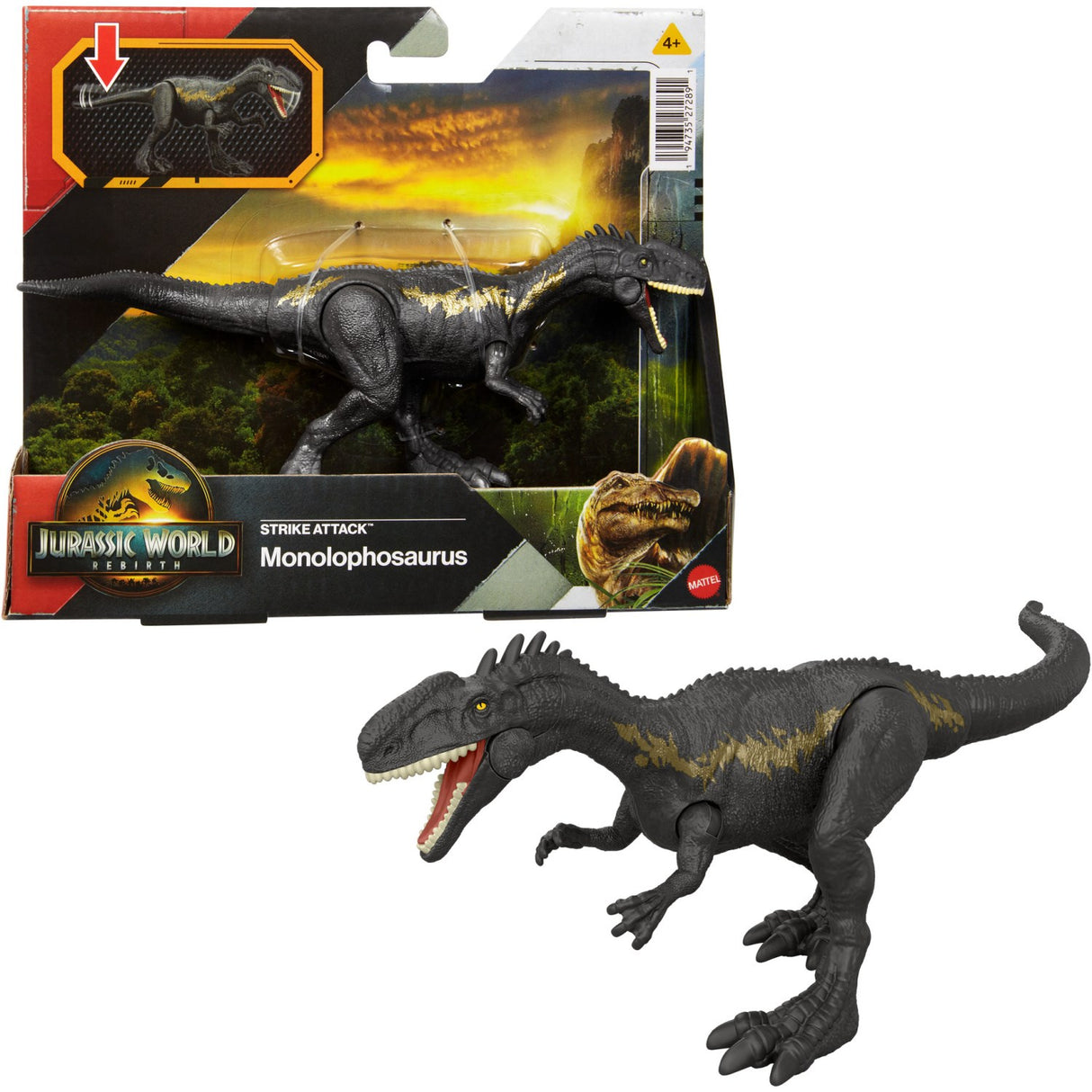Jurassic World Rebirth Strike Attack Monolophosaurus