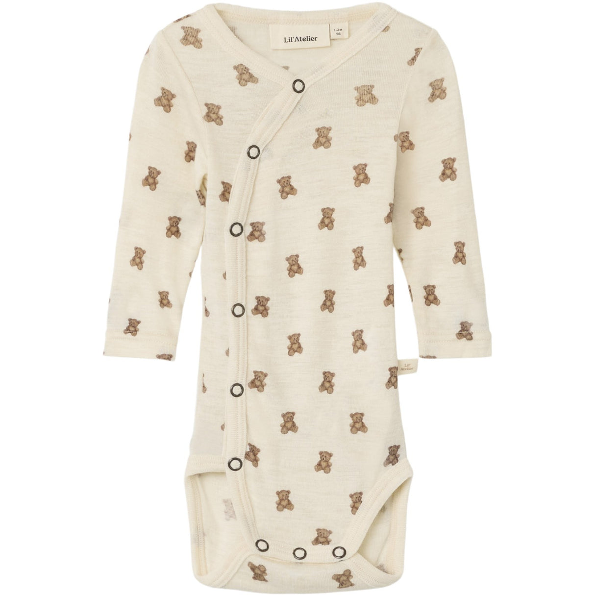 Lil'Atelier Turtledove Melange Nbnnalu Wo/Mo Ls Slim Wrap Body Lil