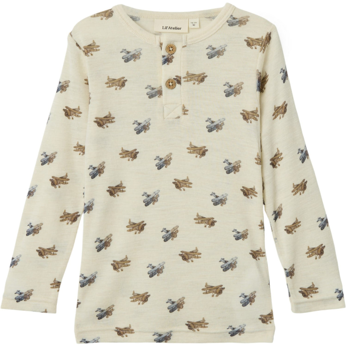 Lil'Atelier Turtledove Melange Nmmnalu Wo/Mo Ls Slim Top Lil