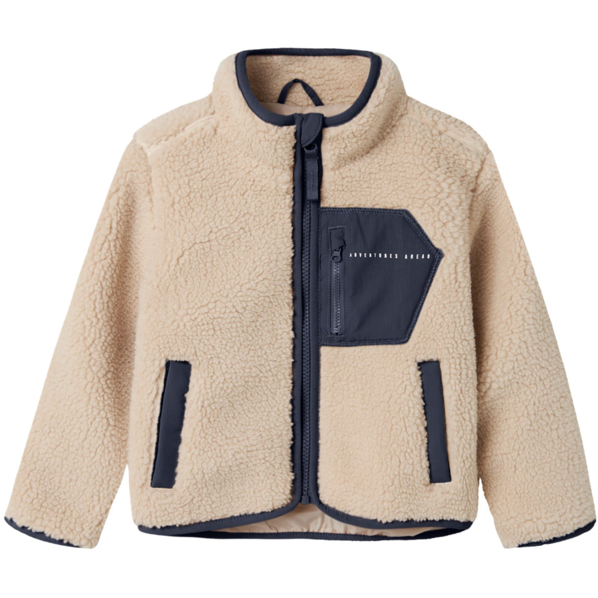 Name It Moonbeam Chest Pocket Dark Sapphire Nmnmattia Sherpa Jacket Pb