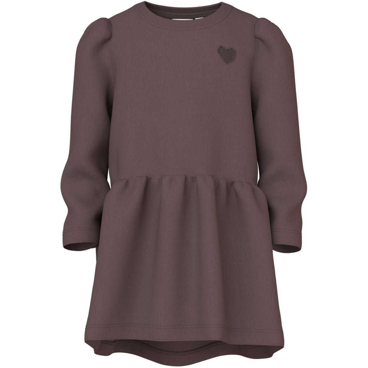 Name It Peppercorn Heart Embroidery Nmfvima Ls Swe Dress Bru