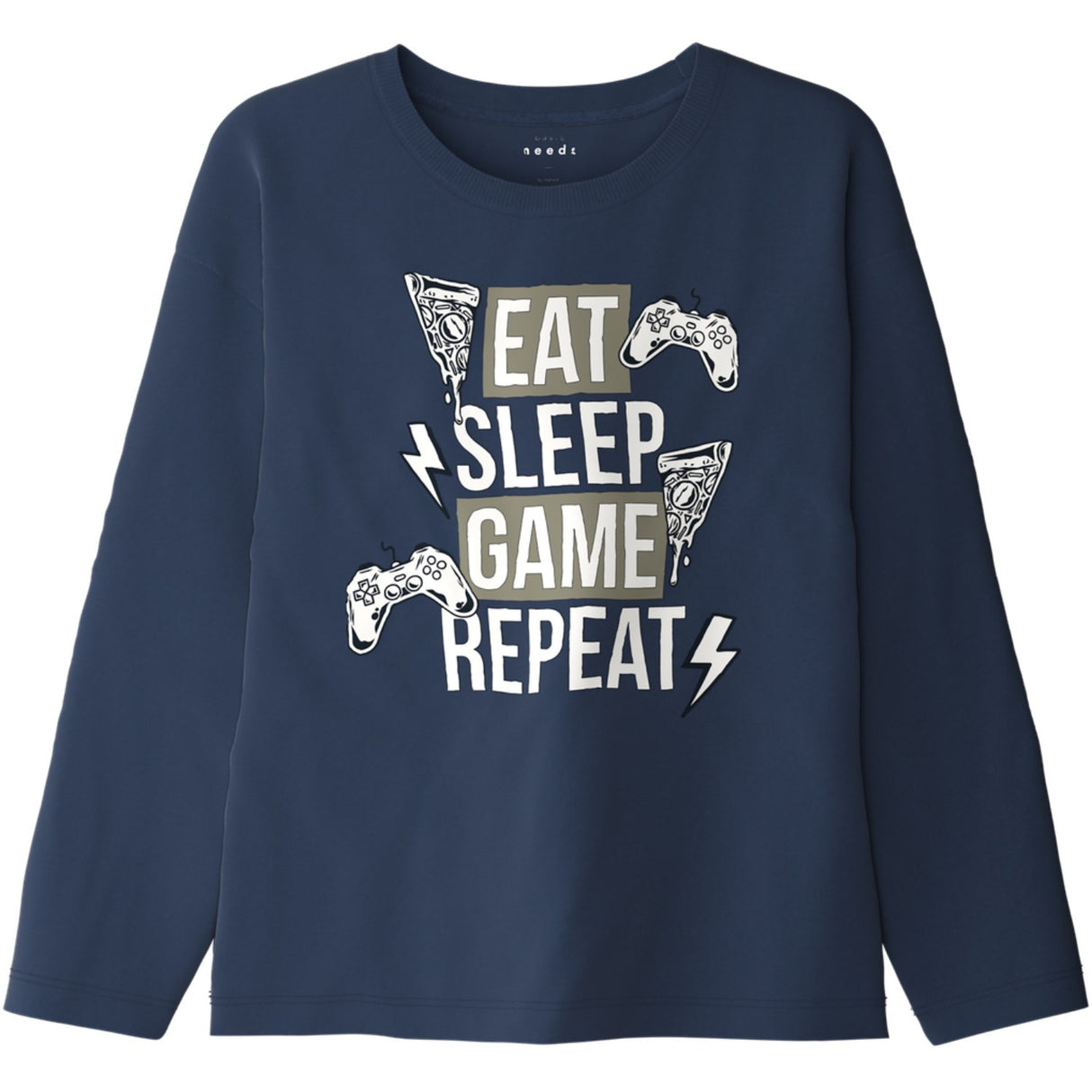 Name It Insignia Blue Eat Game Nkmvictor Ls Rlx Top