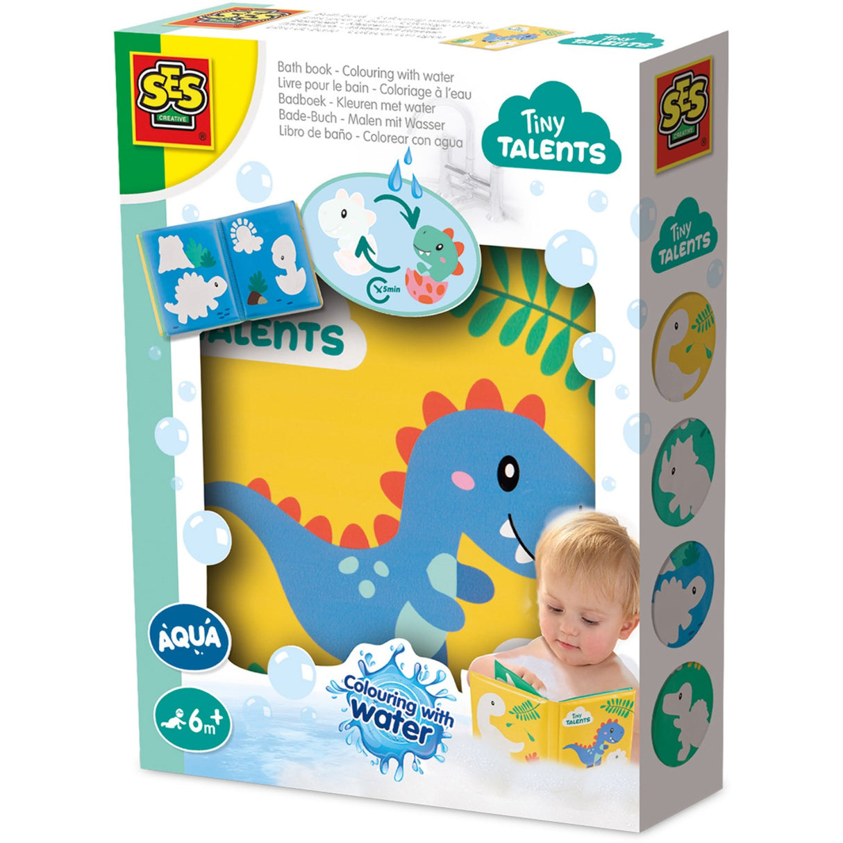 SES Creative Bathing Game Coloring with Water Dino Bath Book