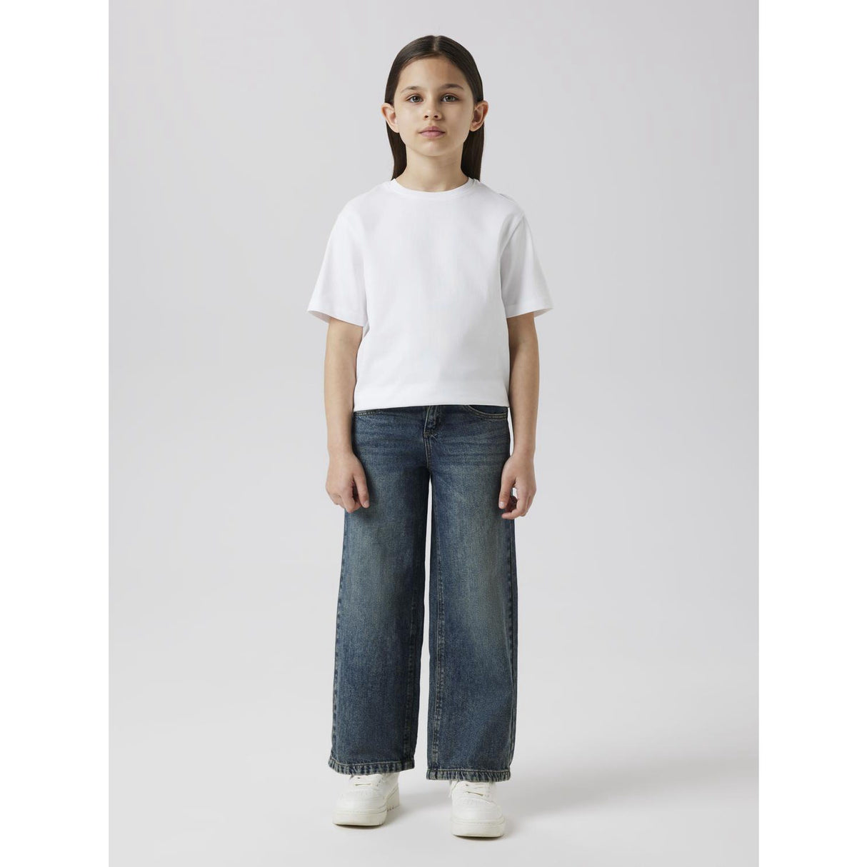 Name It Vintage Dark Blue Denim Nkfrose Wide Jeans 5529-Be Noos