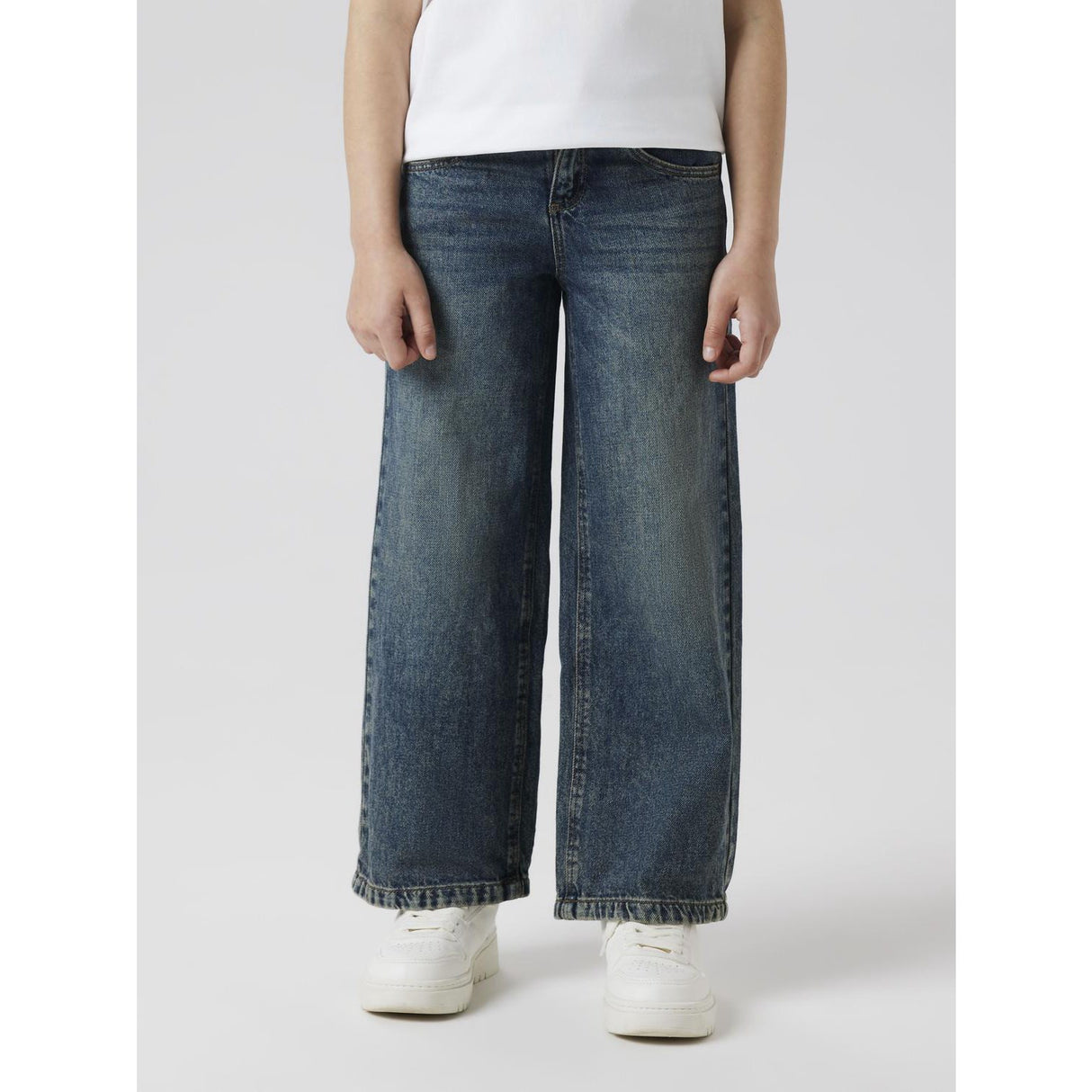Name It Vintage Dark Blue Denim Nkfrose Wide Jeans 5529-Be Noos