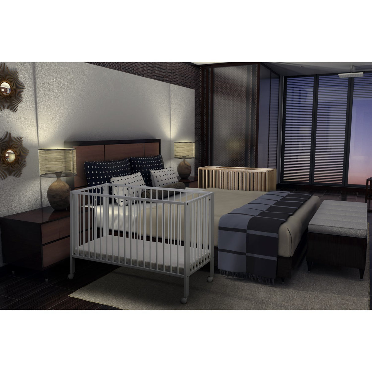 tiSsi® White Laquer Jori Sammenklappelig Bed Massiv Beech