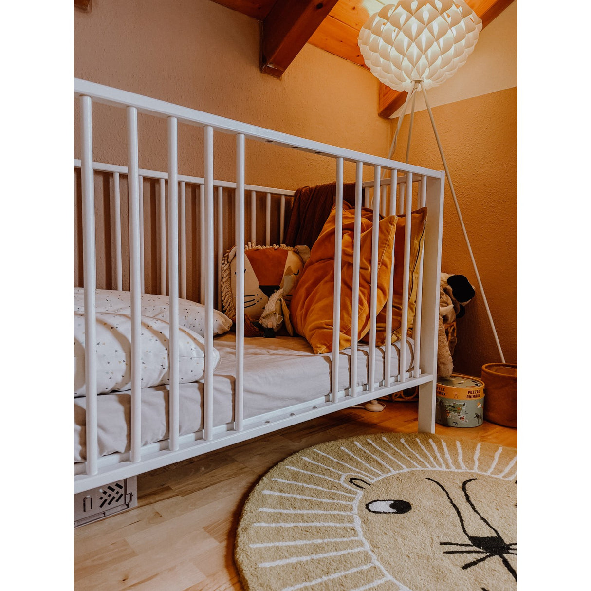 tiSsi® White Laquer Jori Sammenklappelig Bed Massiv Beech