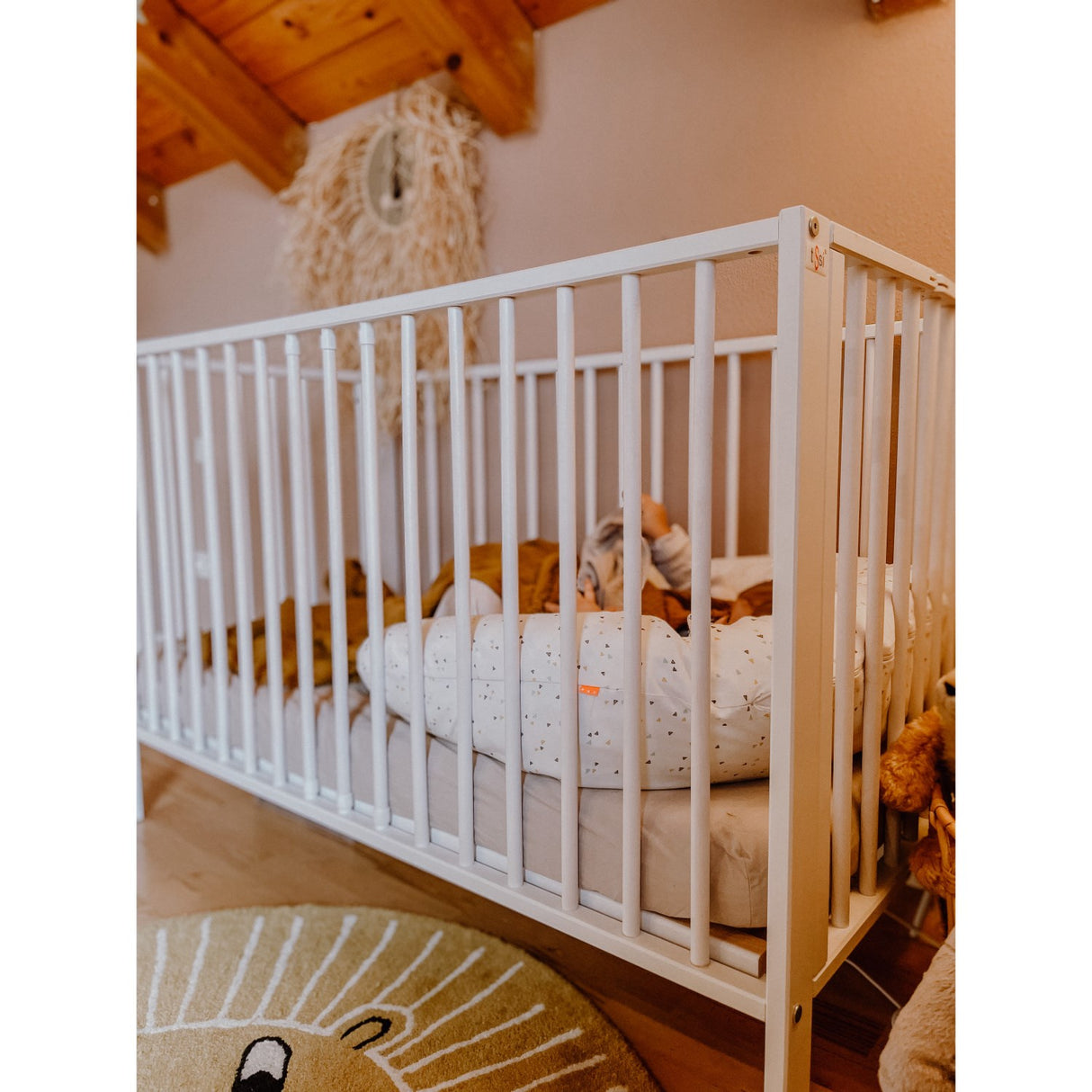 tiSsi® White Laquer Jori Sammenklappelig Bed Massiv Beech