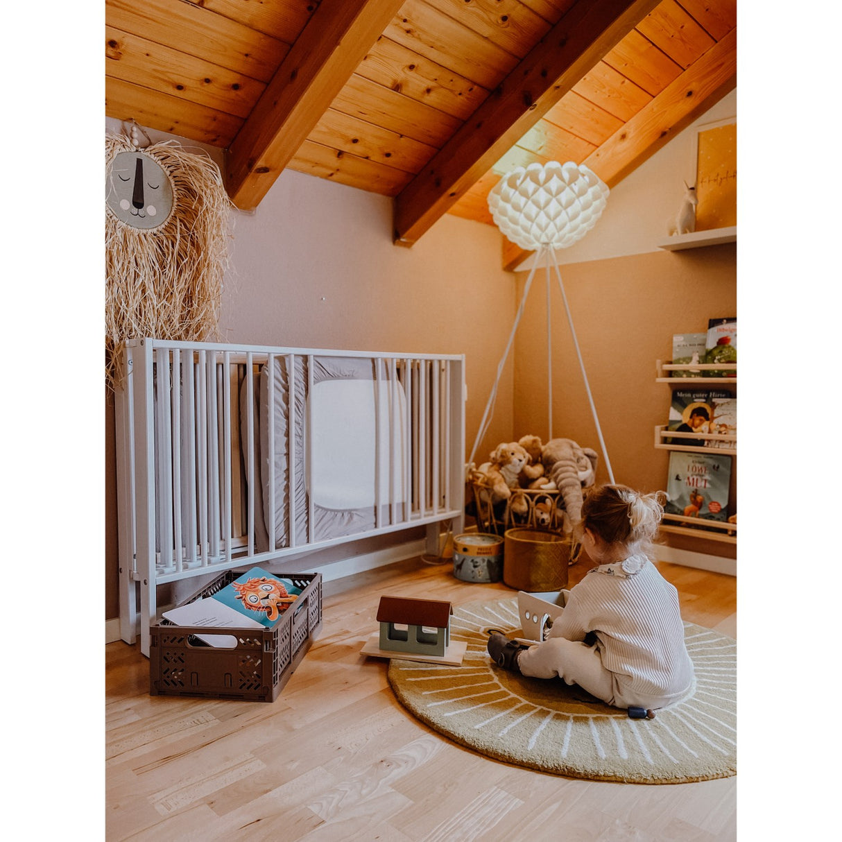 tiSsi® White Laquer Jori Sammenklappelig Bed Massiv Beech