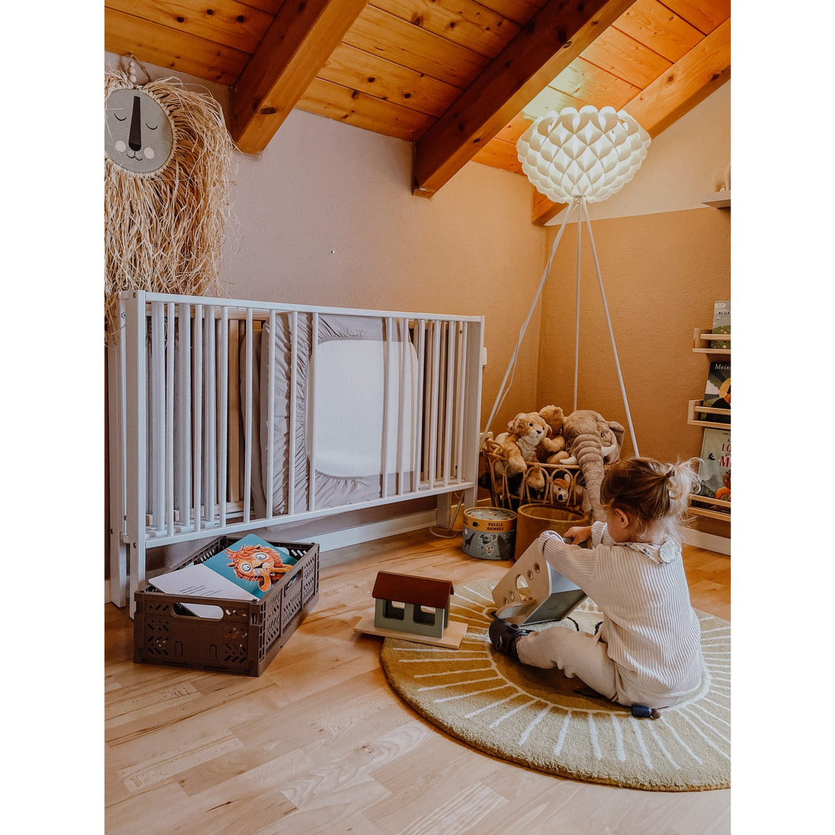 tiSsi® White Laquer Jori Sammenklappelig Bed Massiv Beech