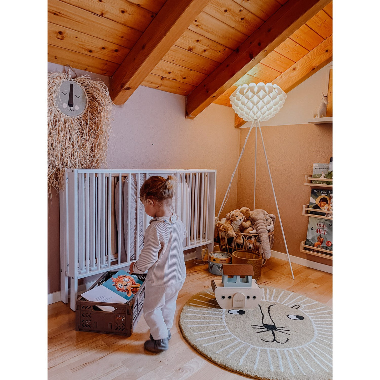 tiSsi® White Laquer Jori Sammenklappelig Bed Massiv Beech