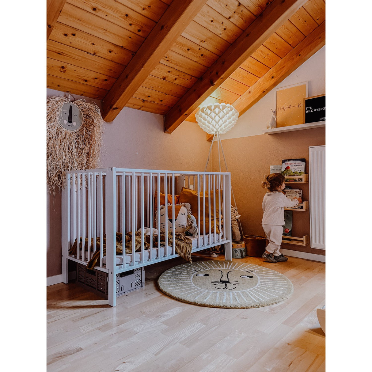 tiSsi® White Laquer Jori Sammenklappelig Bed Massiv Beech