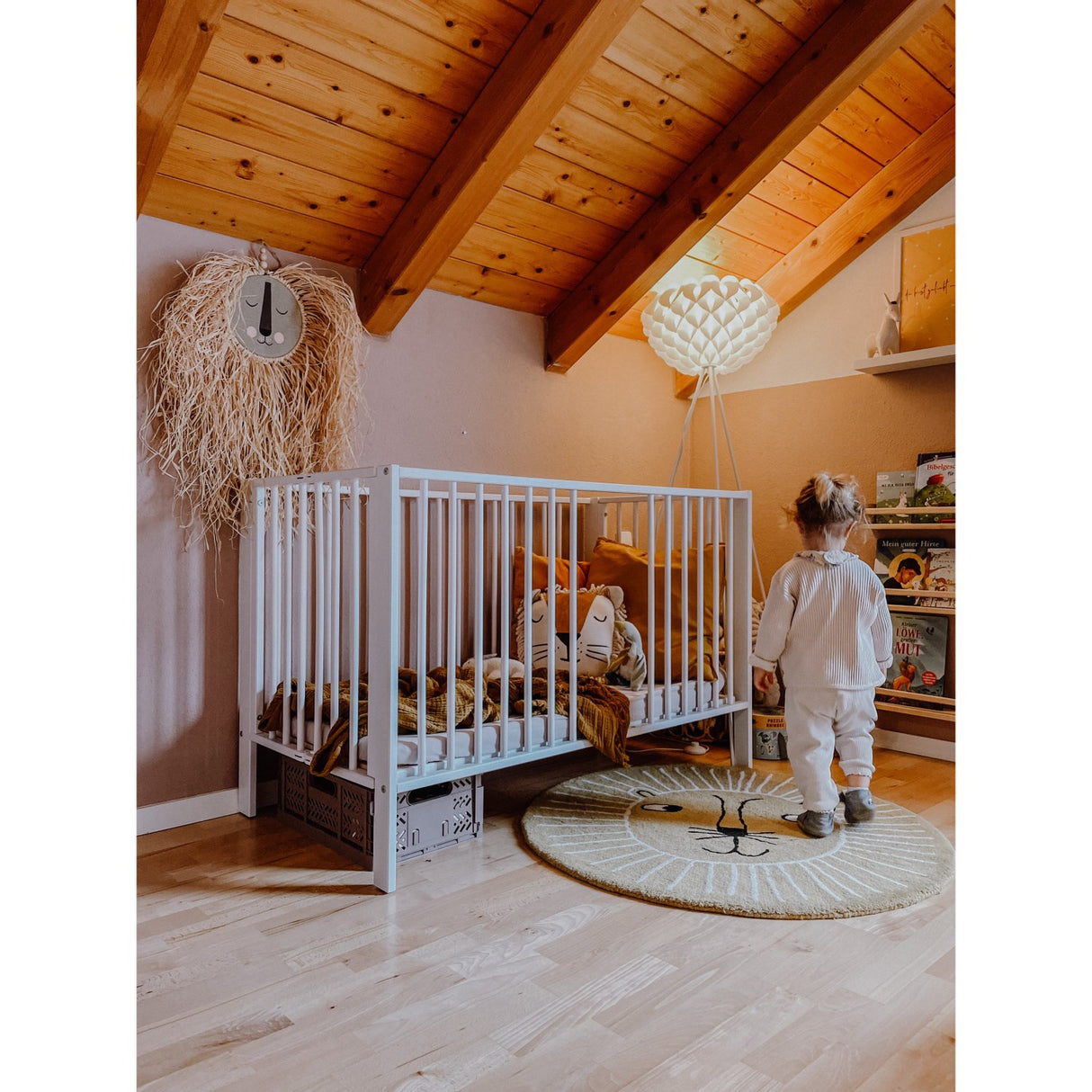 tiSsi® White Laquer Jori Sammenklappelig Bed Massiv Beech