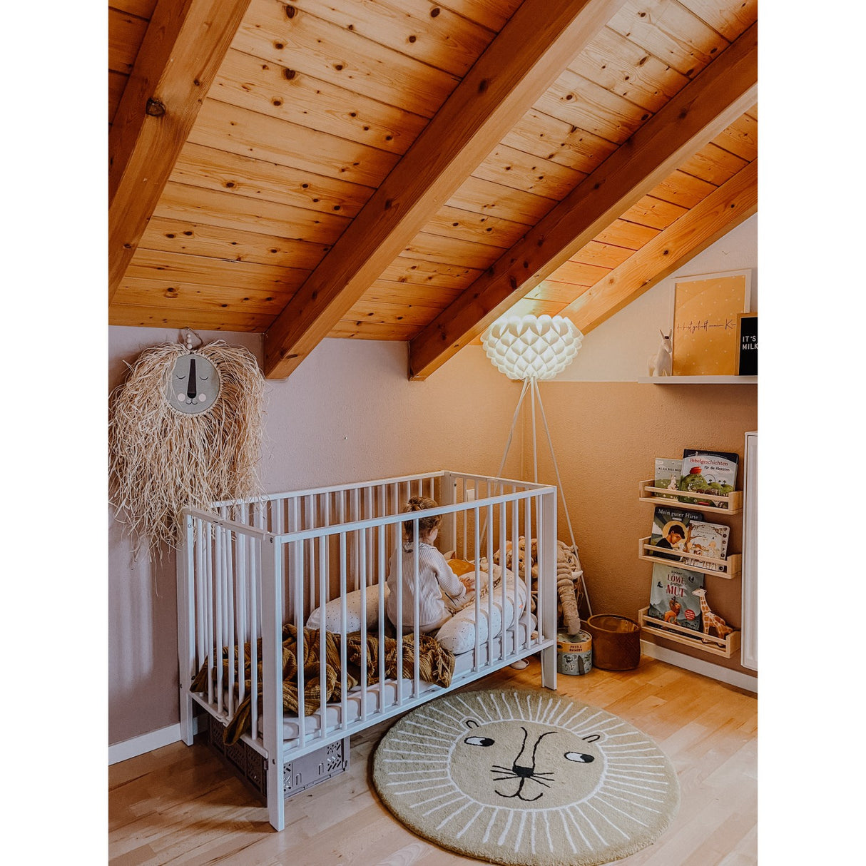 tiSsi® White Laquer Jori Sammenklappelig Bed Massiv Beech