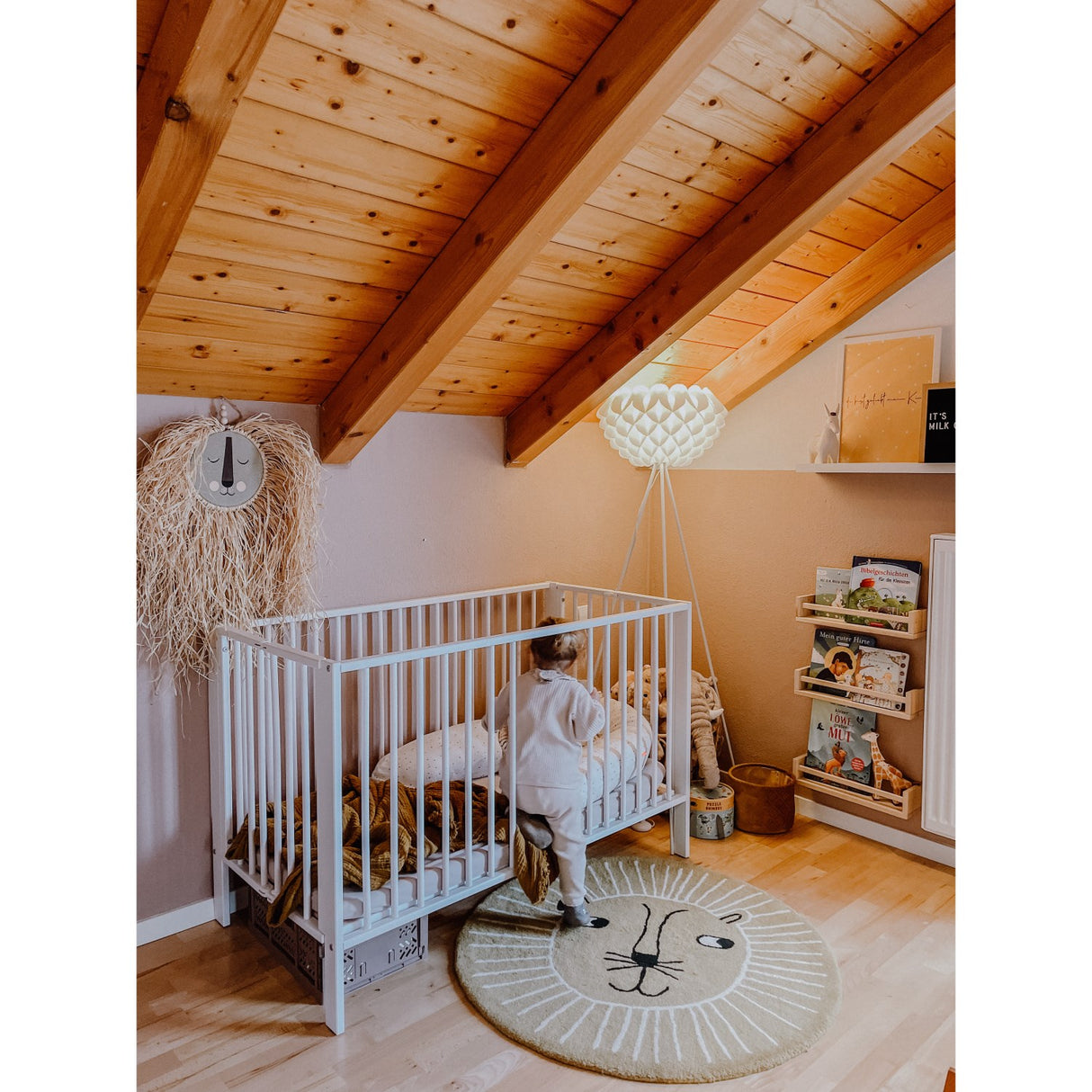 tiSsi® White Laquer Jori Sammenklappelig Bed Massiv Beech