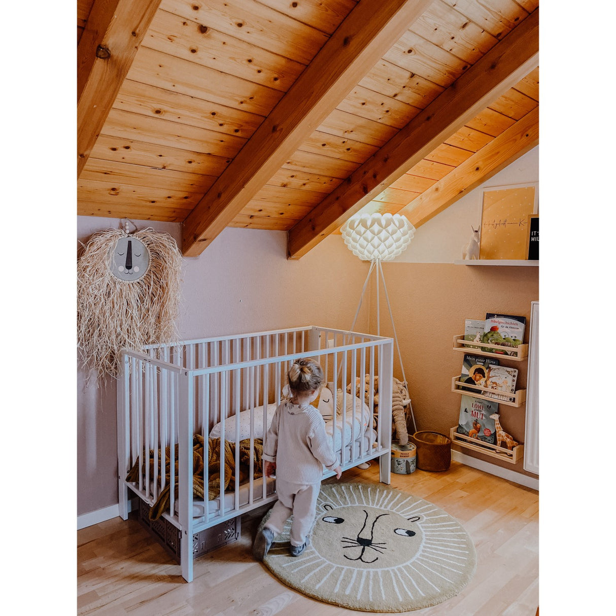 tiSsi® White Laquer Jori Sammenklappelig Bed Massiv Beech