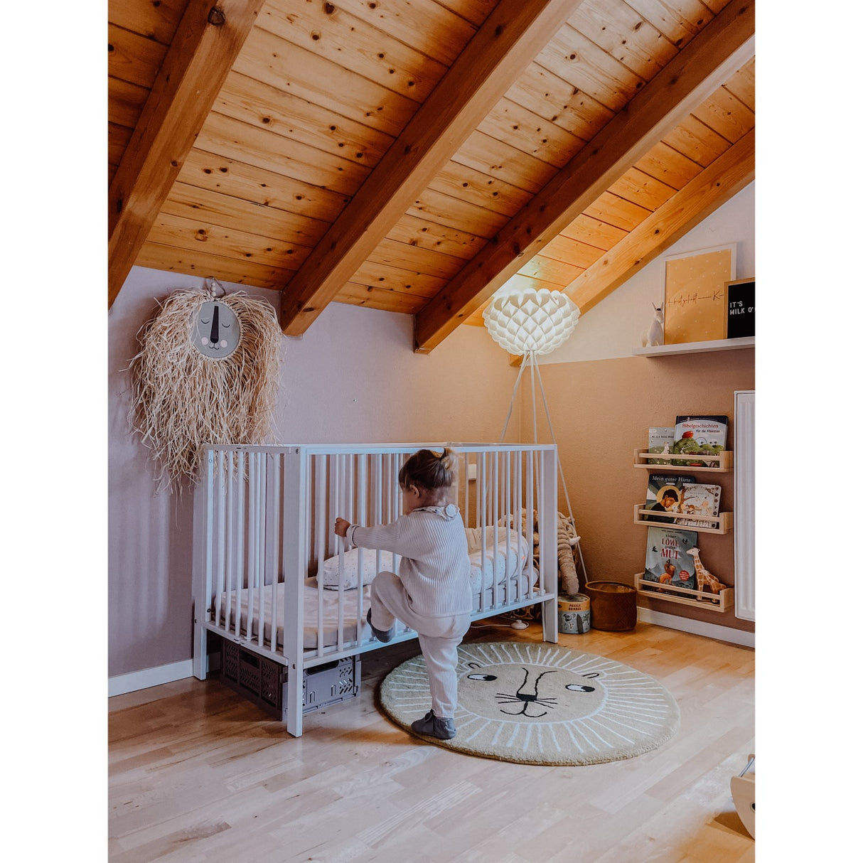 tiSsi® White Laquer Jori Sammenklappelig Bed Massiv Beech