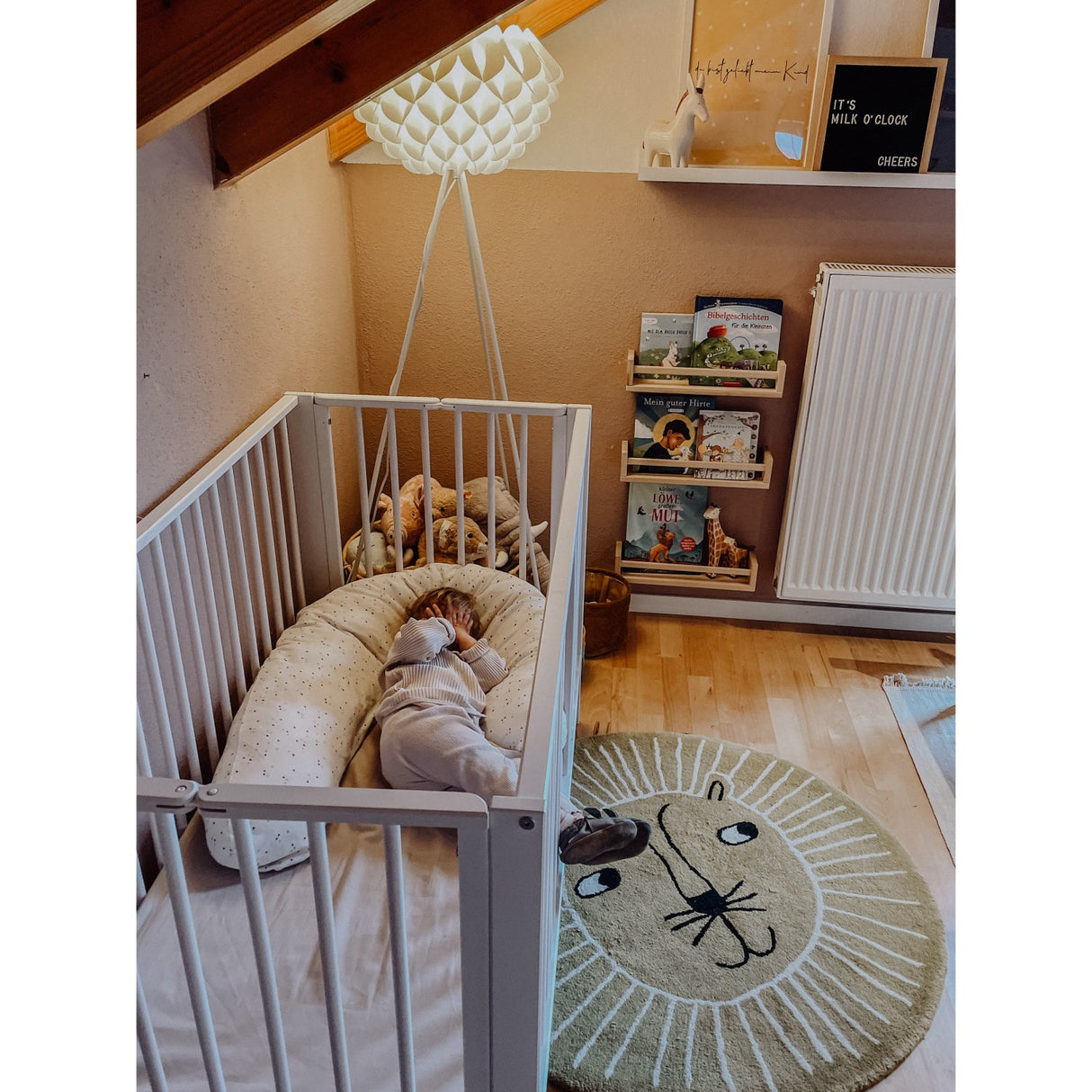 tiSsi® White Laquer Jori Sammenklappelig Bed Massiv Beech