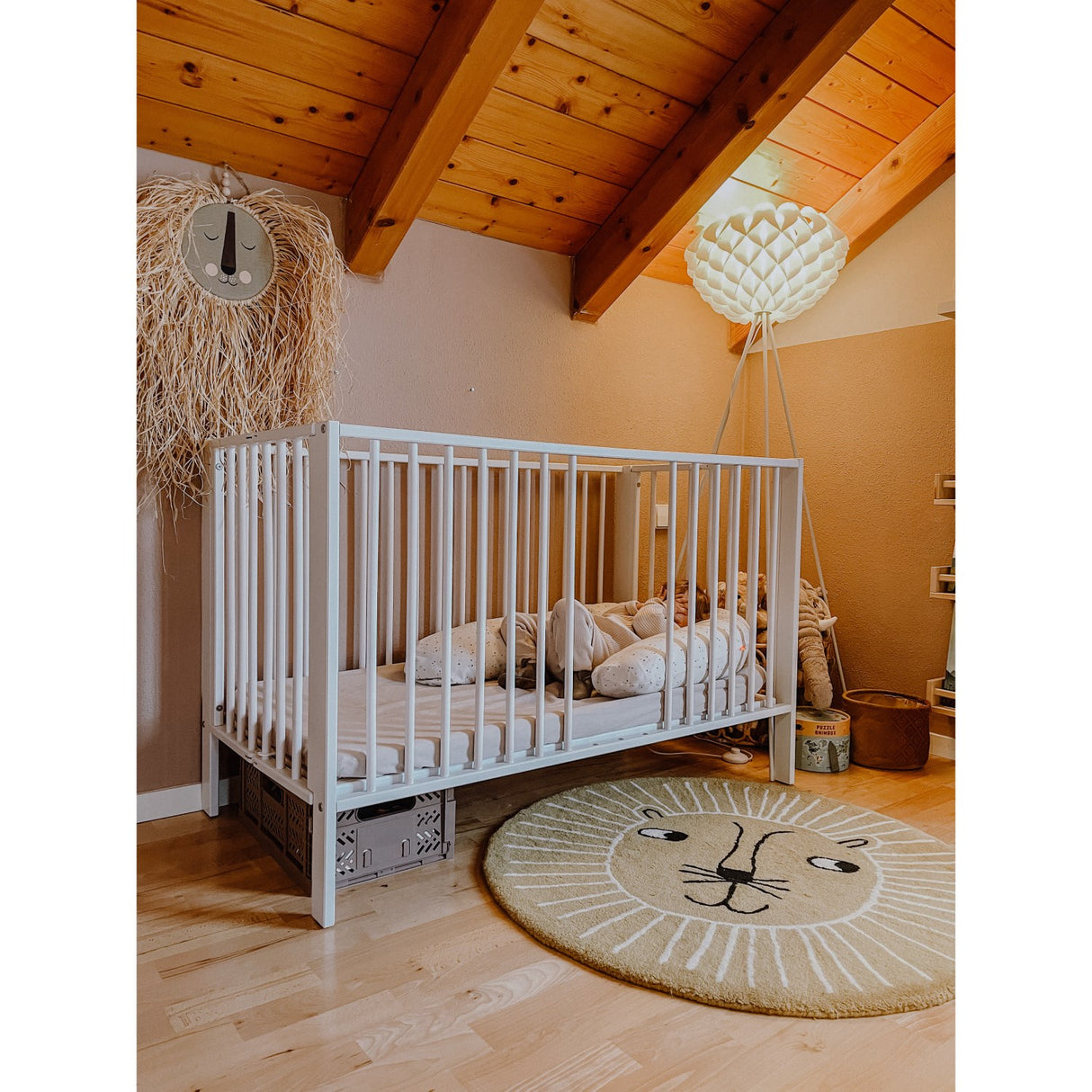 tiSsi® White Laquer Jori Sammenklappelig Bed Massiv Beech