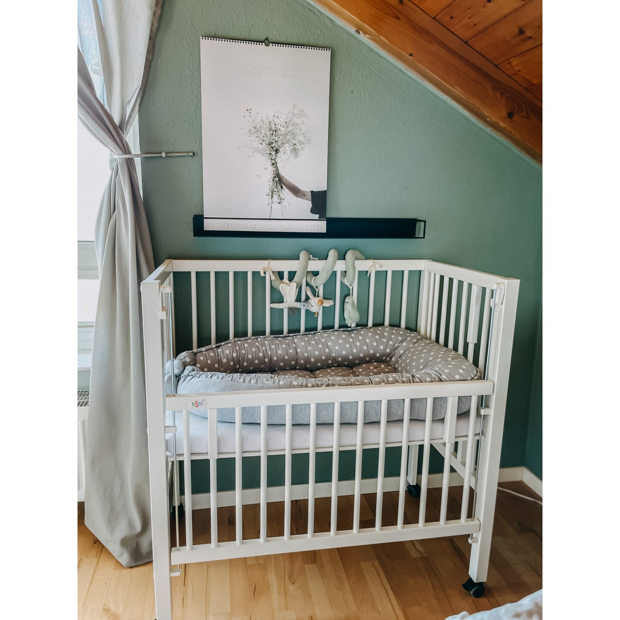 tiSsi® White Laquer Maxi Barneseng Massiv Beech