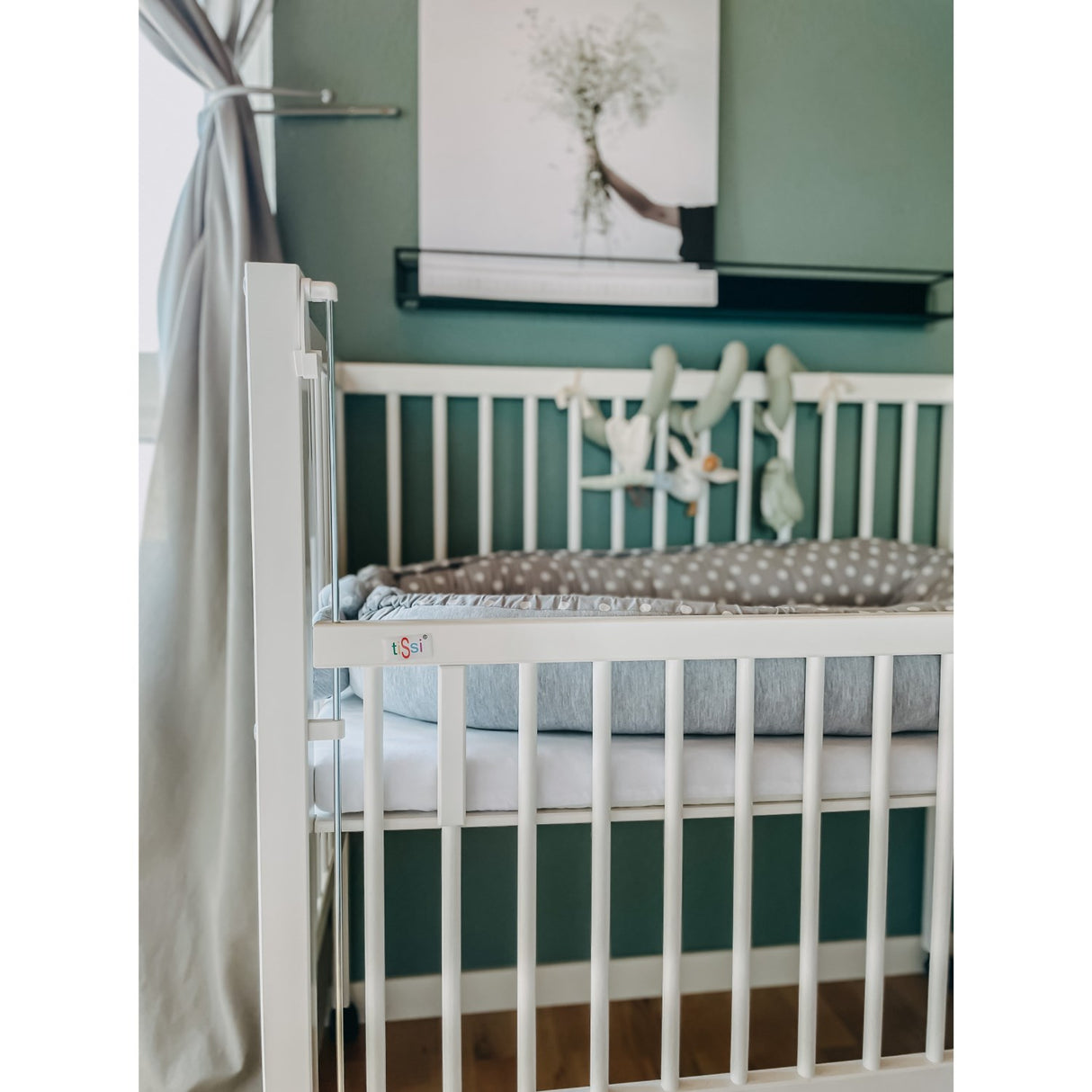 tiSsi® White Laquer Maxi Barneseng Massiv Beech