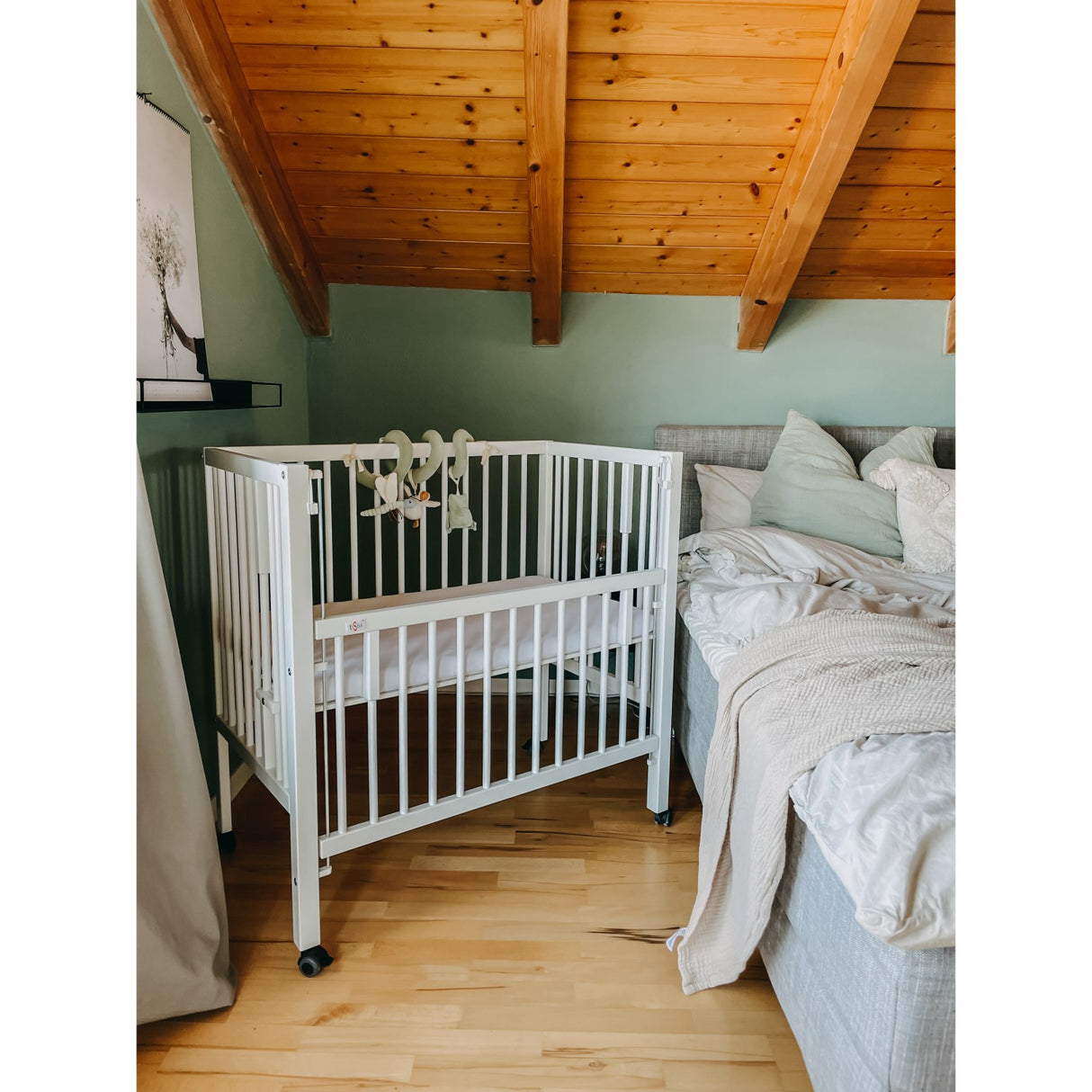 tiSsi® White Laquer Maxi Barneseng Massiv Beech