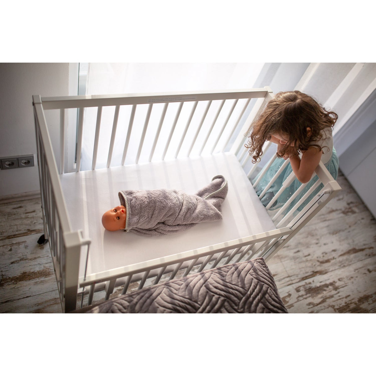 tiSsi® White Laquer Sophie Barneseng Massiv Beech