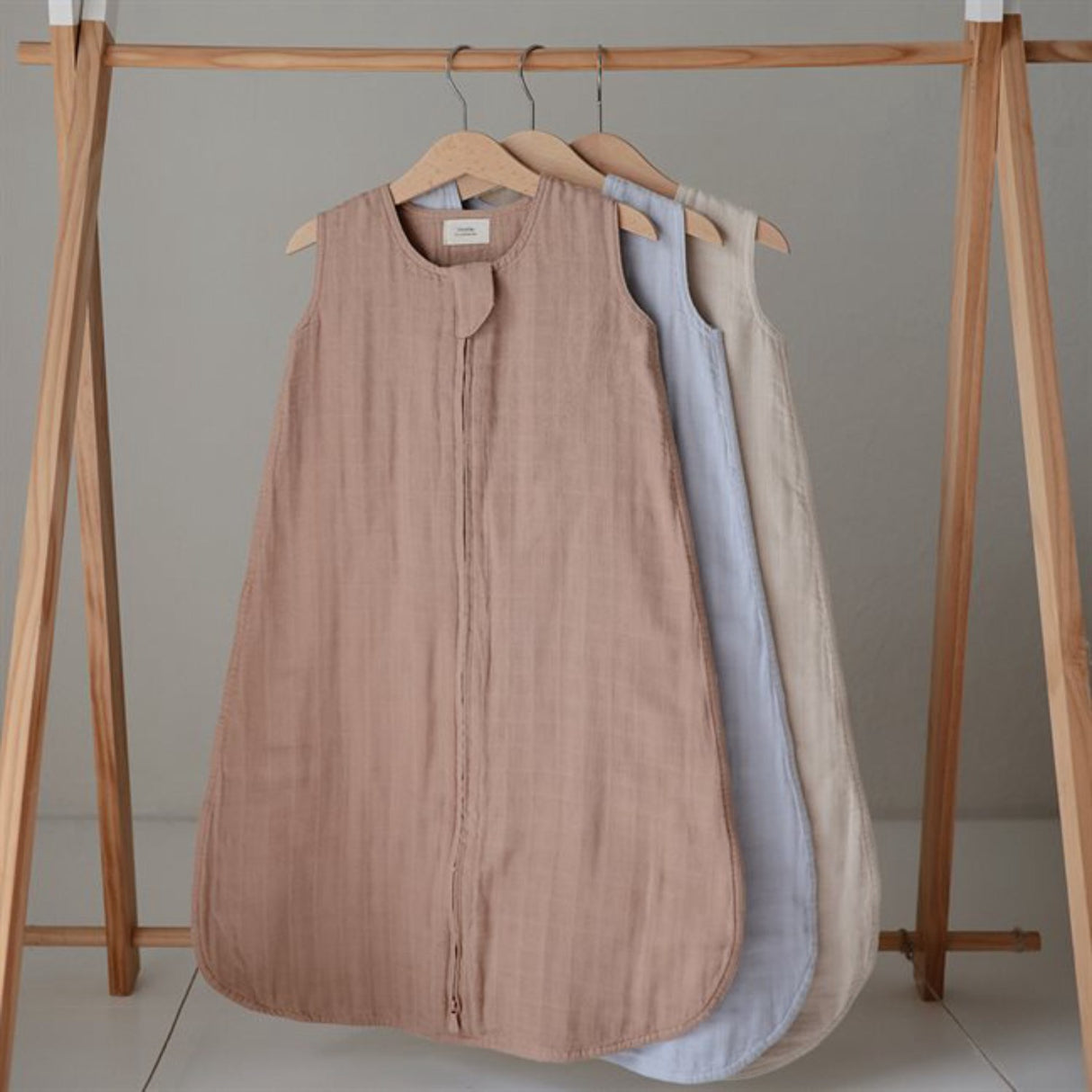 Mushie Fog Muslin Sleep Bag