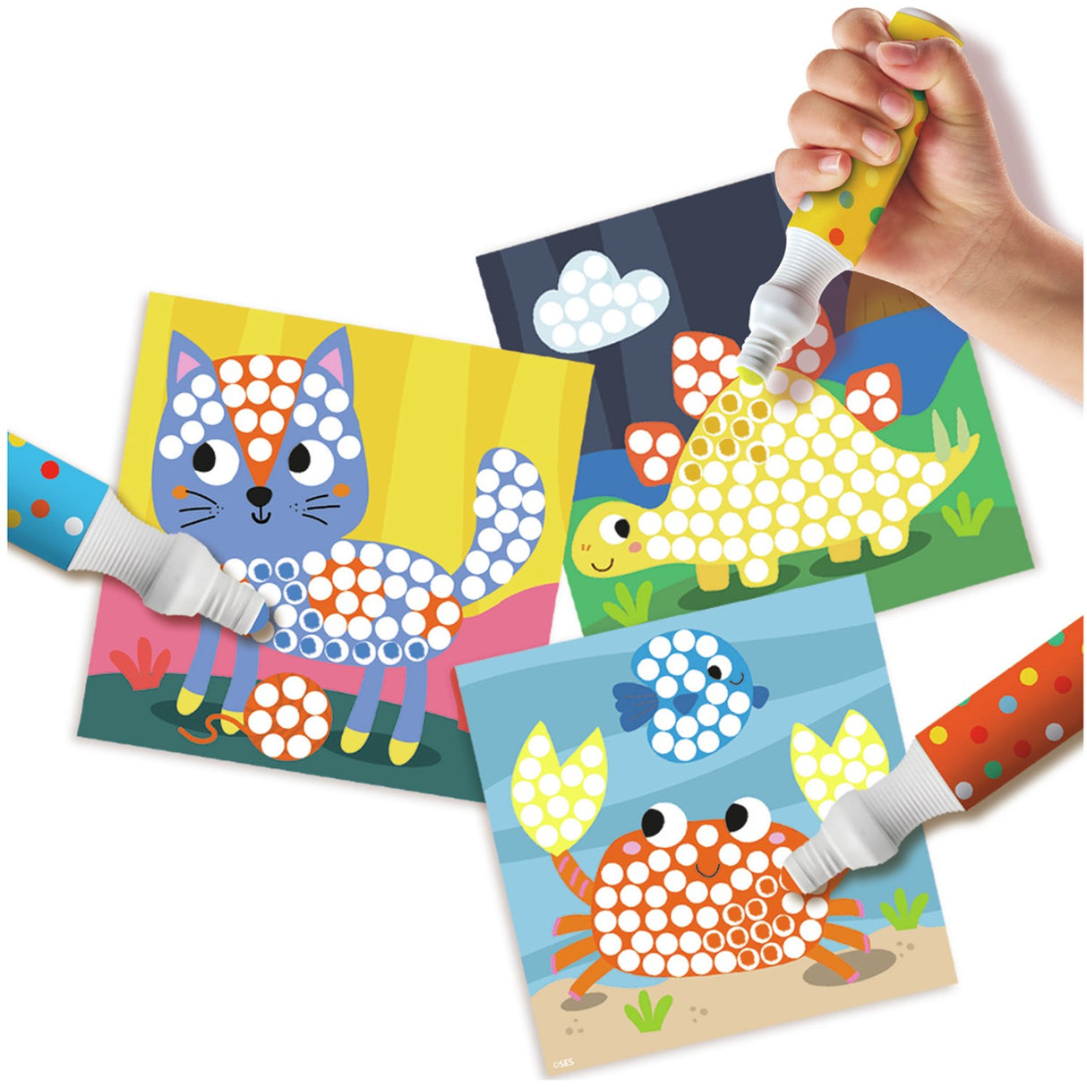 SES Creative Priktusser 3 Colours XXL Activity Cards
