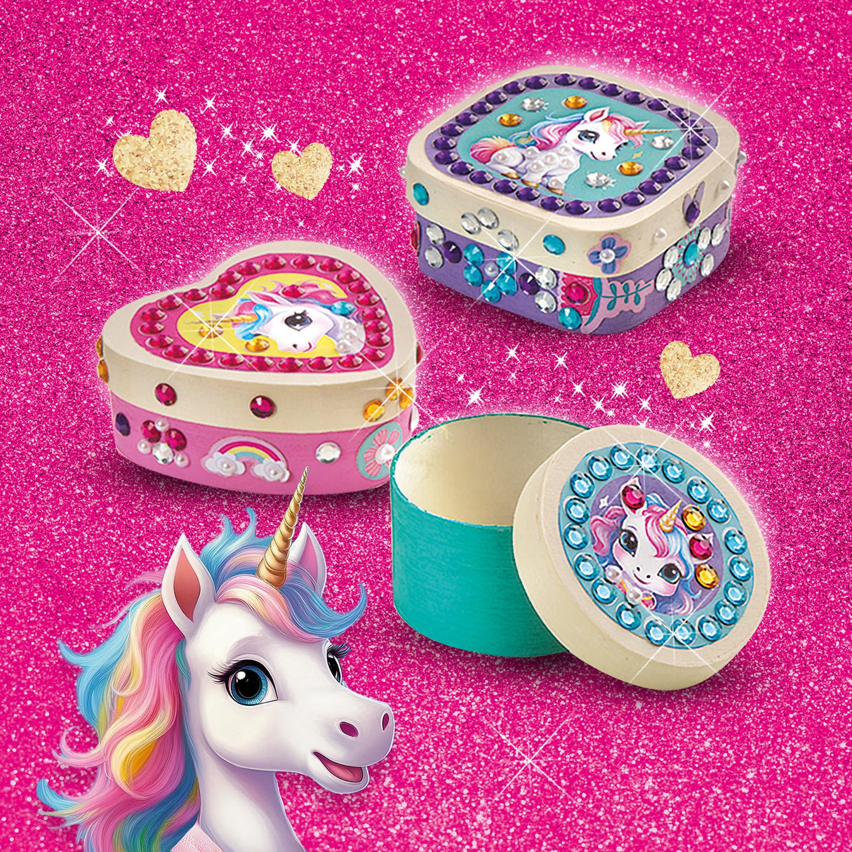 SES Creative Diamond Mosaic Unicorn Jewelry Box