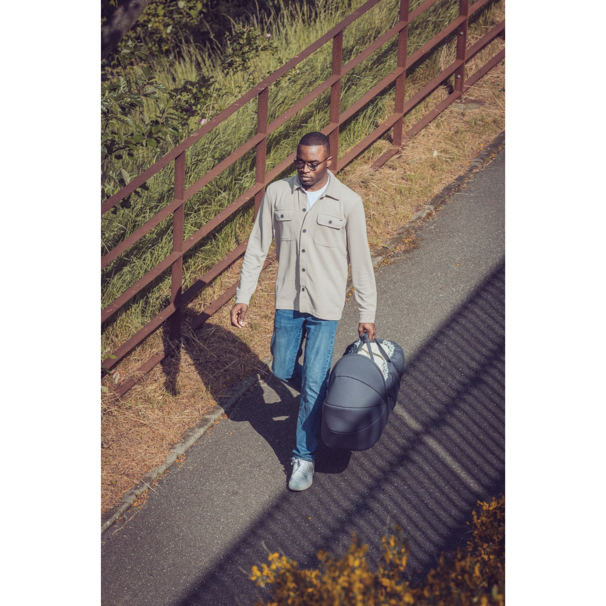 Sebra Blue Olive Hood For 3-In-1 Baby Nest