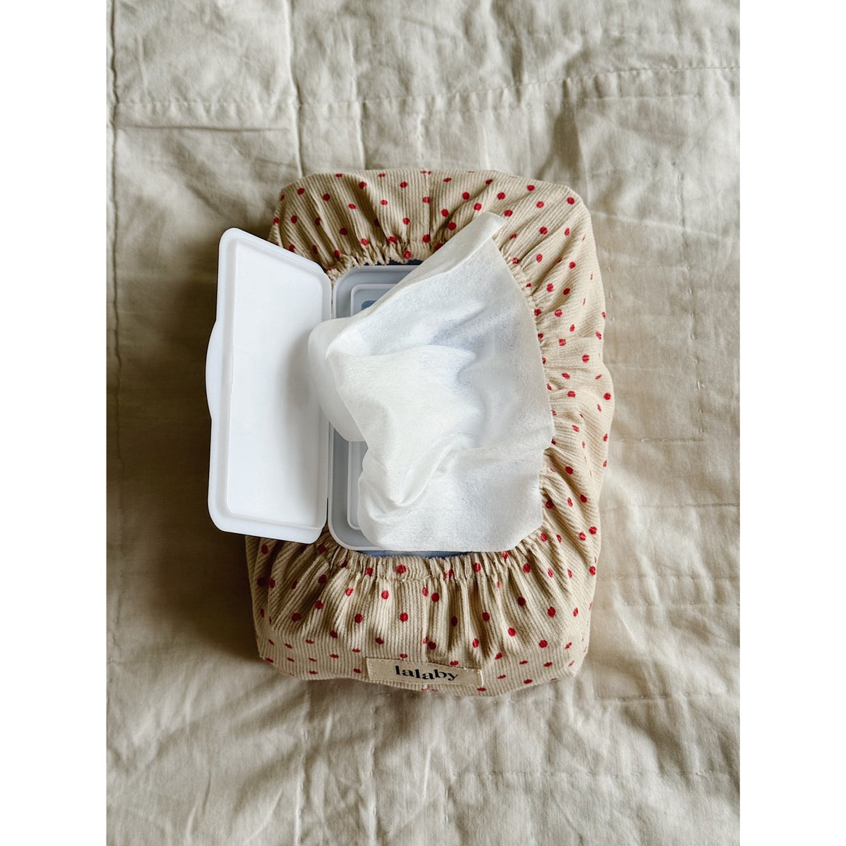 Lalaby Wet Wipe Cover Red Dot