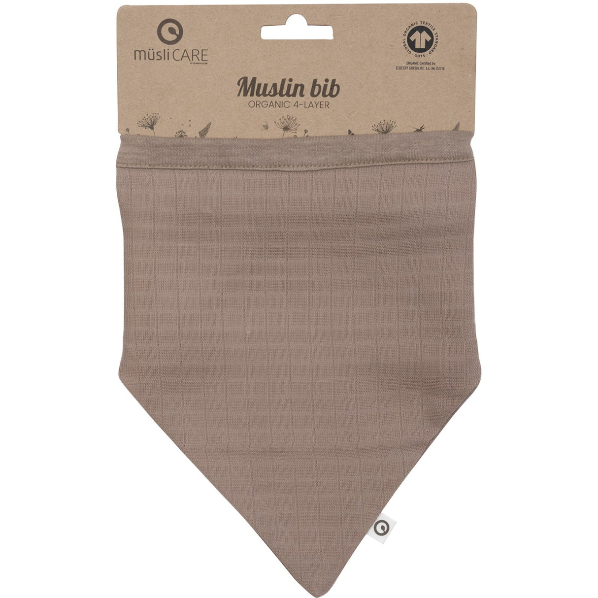 Müsli Jasmin Blue/ Balsam Cream/ Walnut Stars Muslin Bib 2-Pack