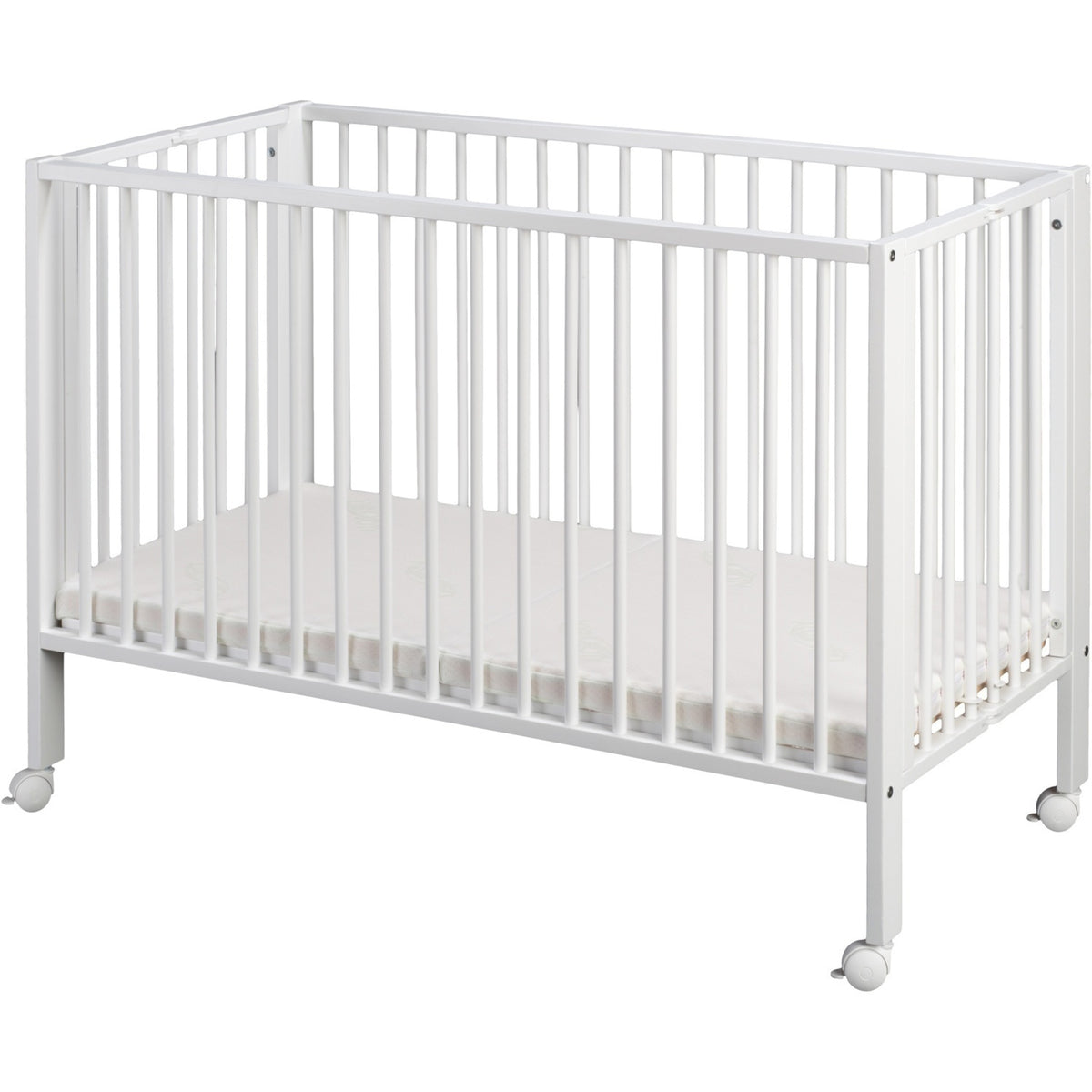tiSsi® White Laquer Jori Sammenklappelig Bed Massiv Beech