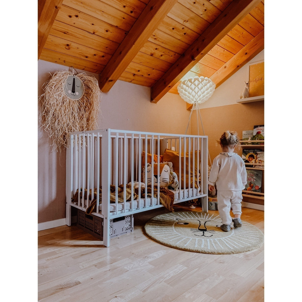 tiSsi® White Laquer Jori Sammenklappelig Bed Massiv Beech