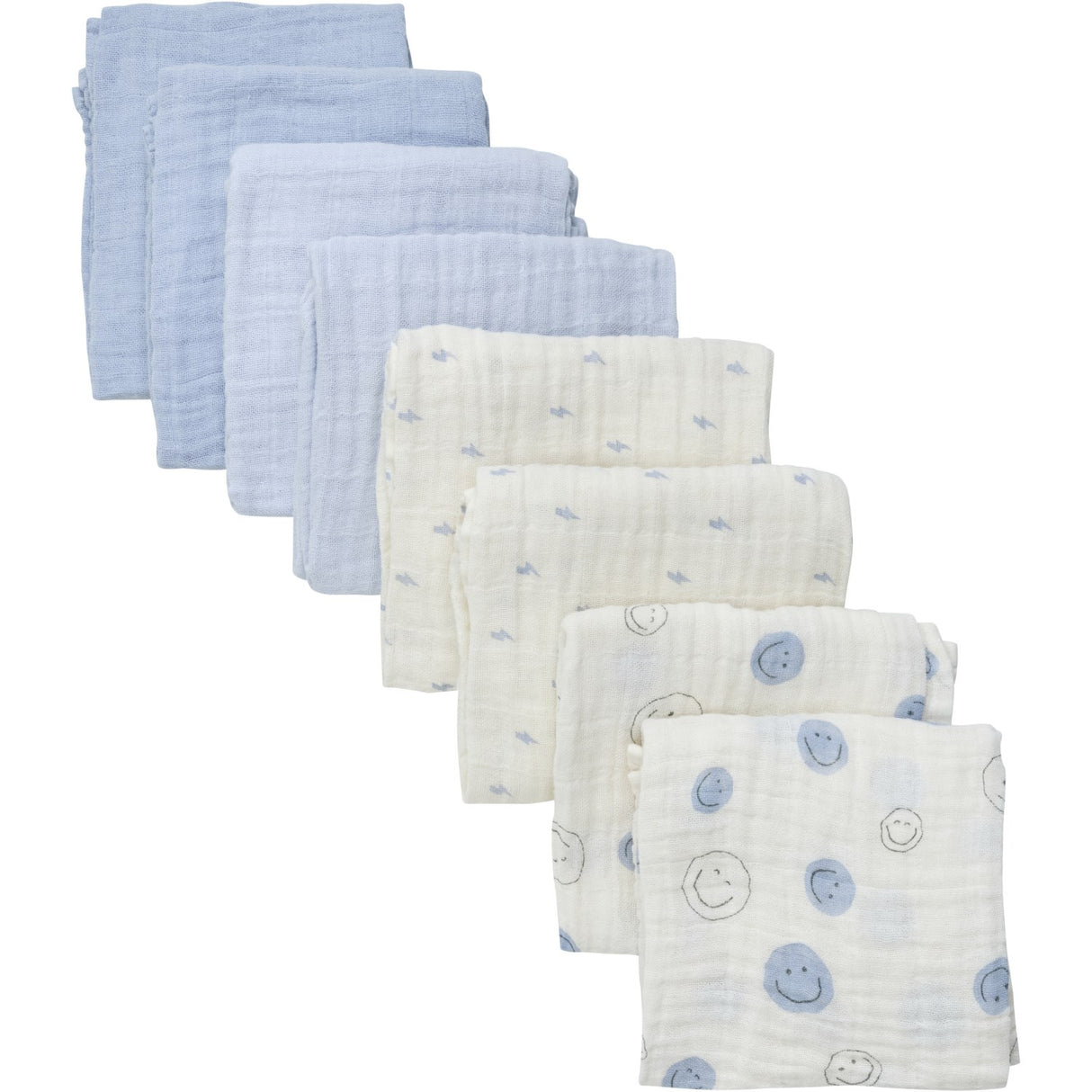 Pippi Celestial Blue Muslin Cloth (8-Pack)